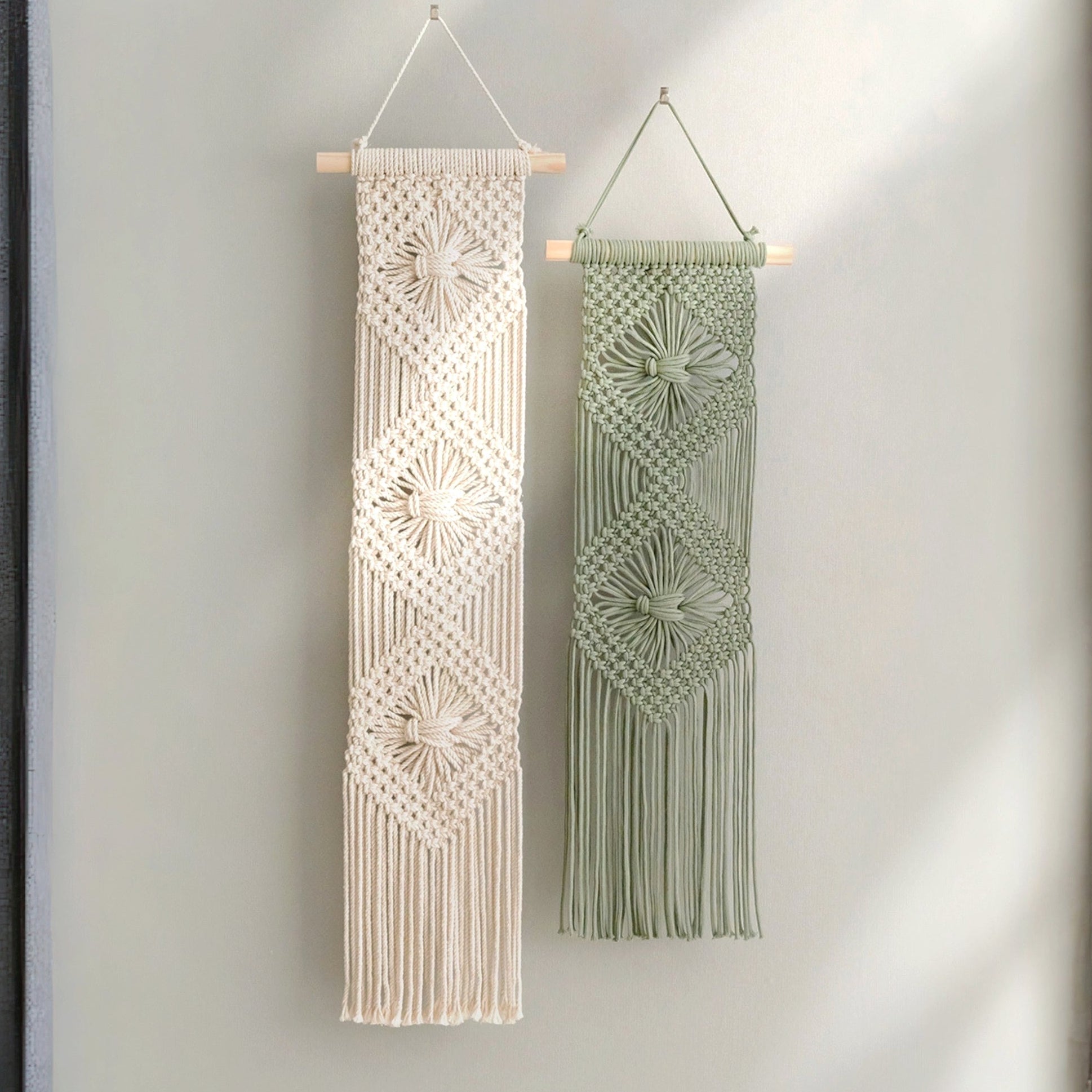 Diamond Macrame Wall Hanging Macrame for Boho Wall Decor W66