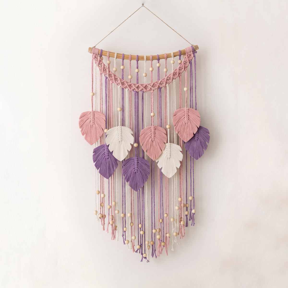 Macrame Wall Hanging Easy – Raindrop Leaf Decor L22