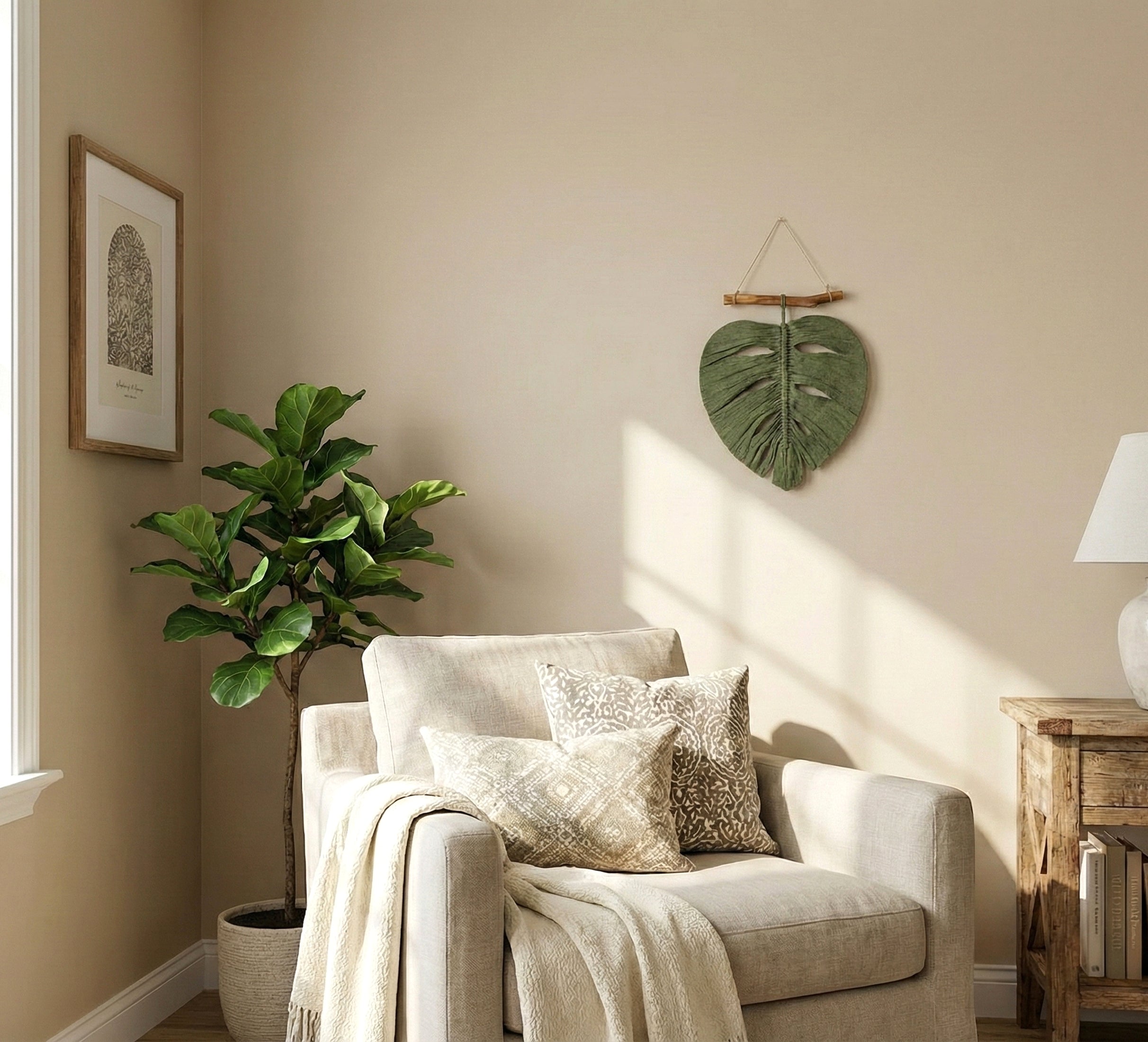 Macrame Leaf Wall Hanging for Macrame Wall Hanging and Boho Decor L41