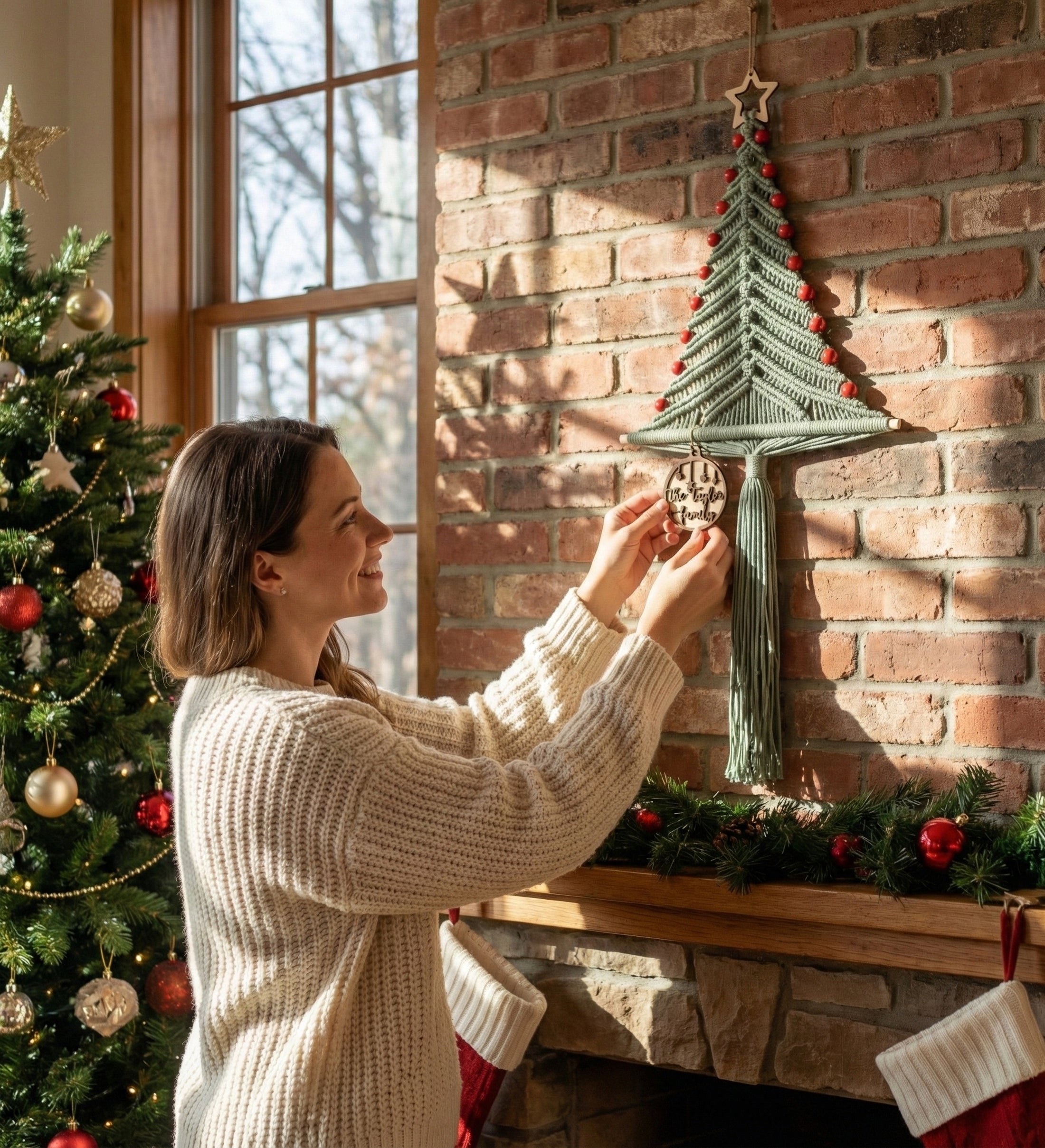 Macrame Christmas Tree macrame wall hanging and boho Christmas decor X62