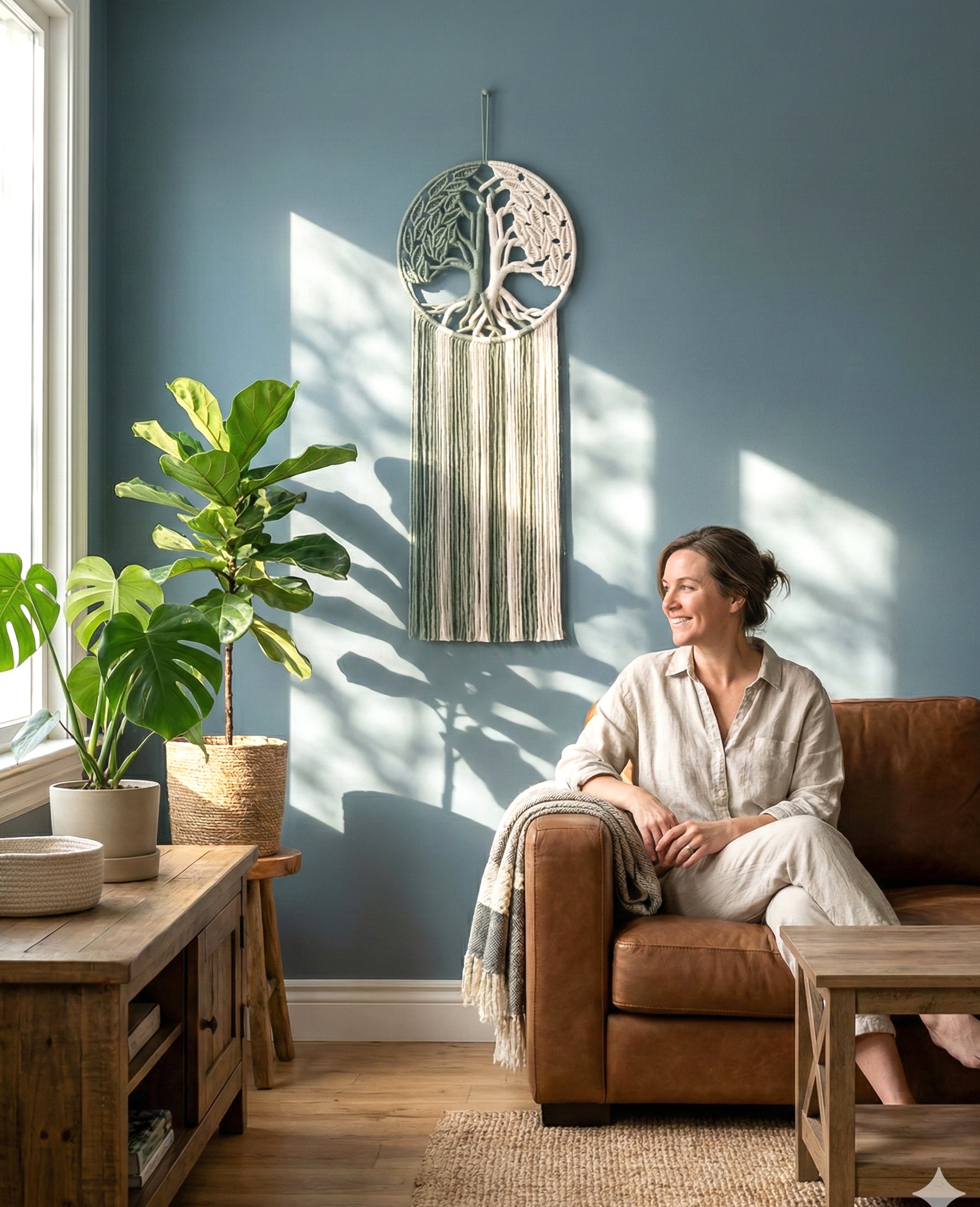 Macrame Wall Hanging – Cotton Tree of Life Decor V78