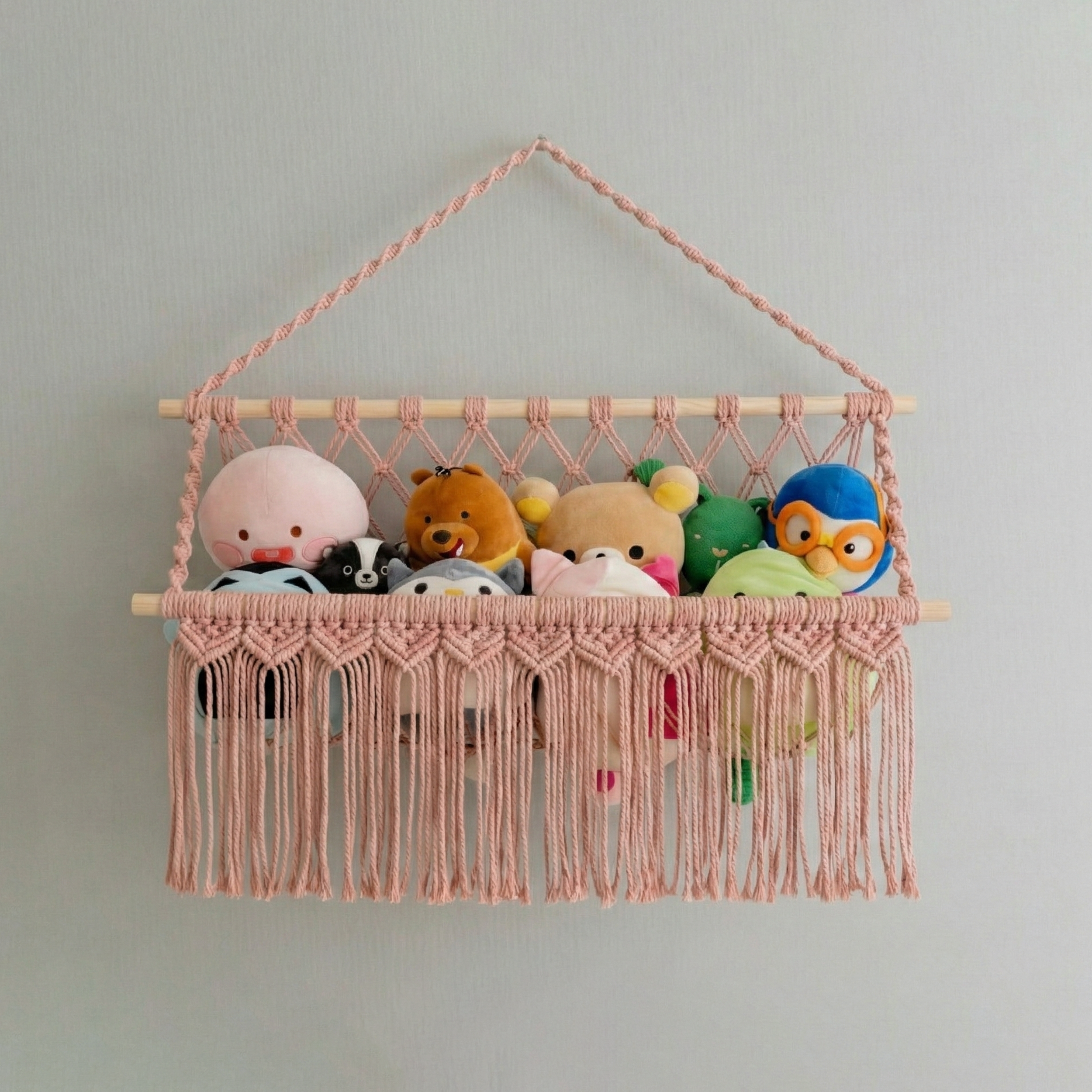 Macrame Toy Storage Hammock for Toy Hammock and Plush Net I65