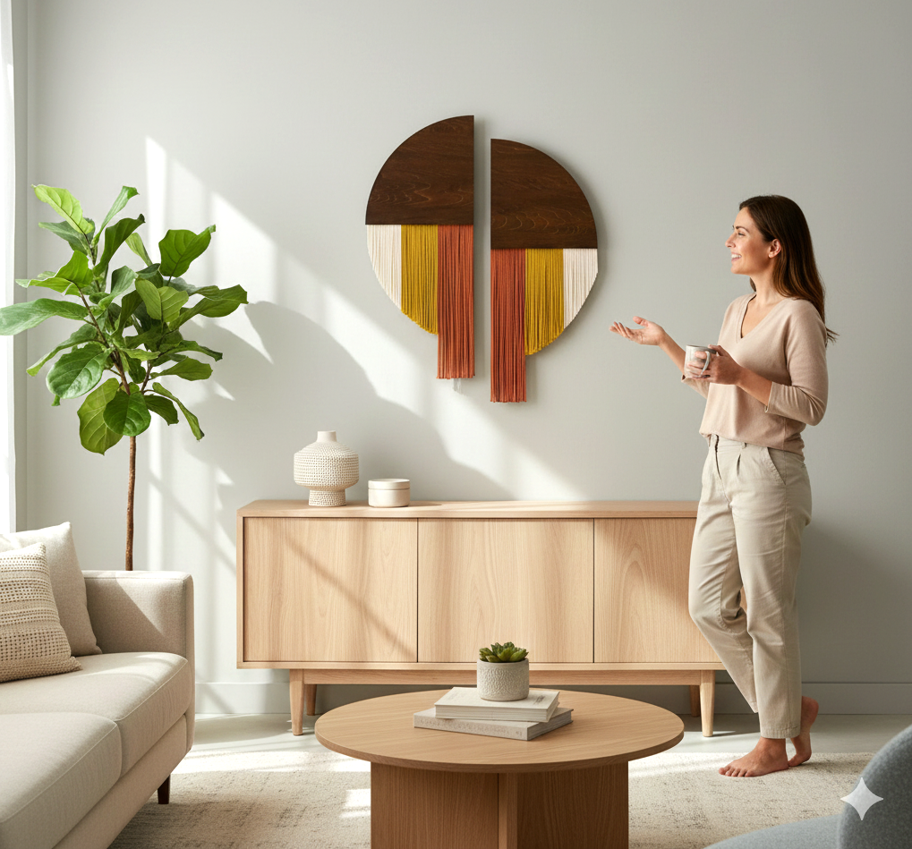 Soulmate Macrame Wall Hanging macrame wall hanging for boho wall art V65