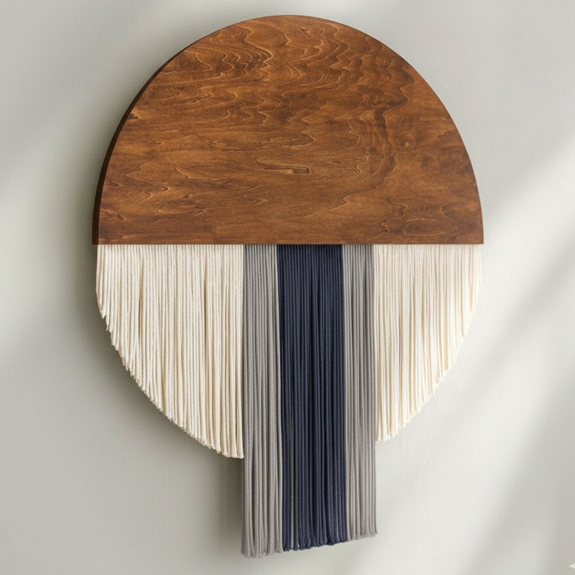 The Bloom Wall Hanging – Boho Cotton Fiber Art in Green V60