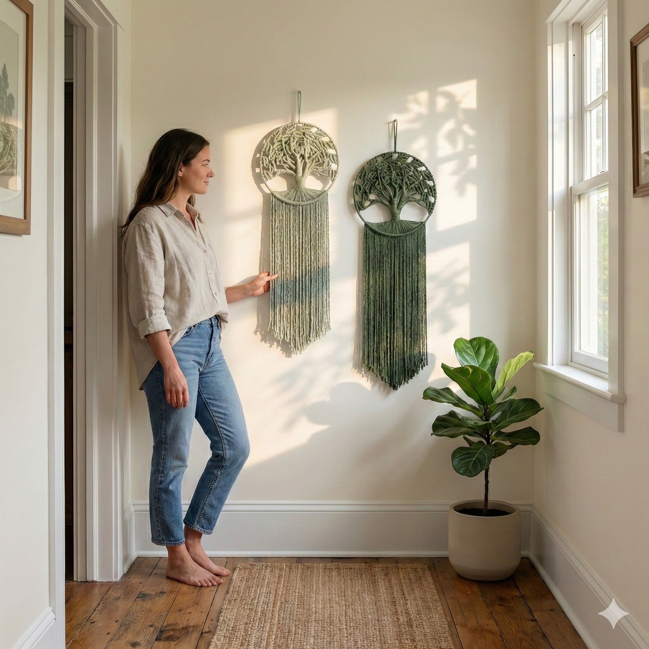 Macrame Tree Of Life Wall Hanging for Nature Wall Decor V41