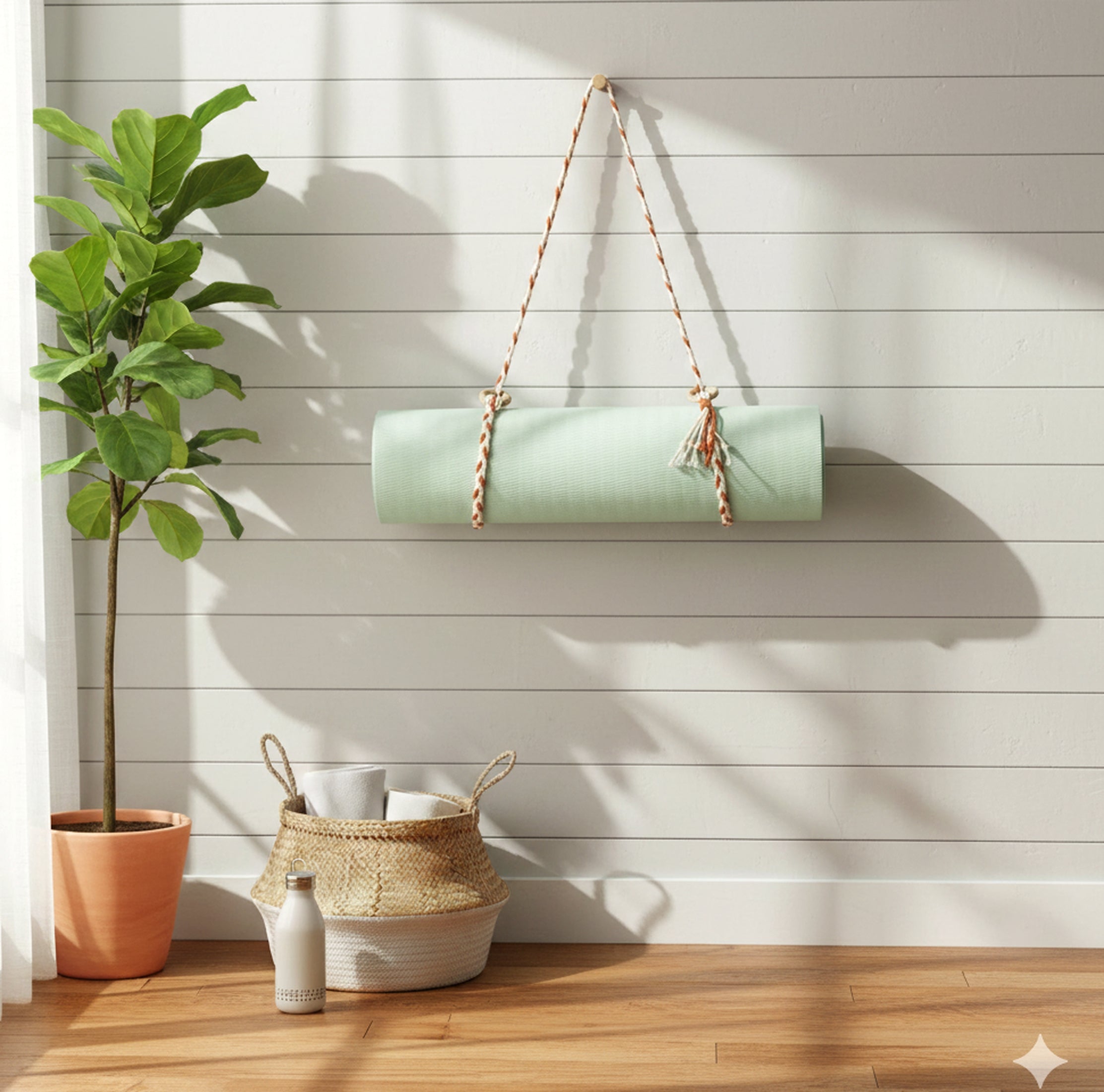 Macrame Yoga Mat Holder Macrame Cord for Yoga Mat Storage I86