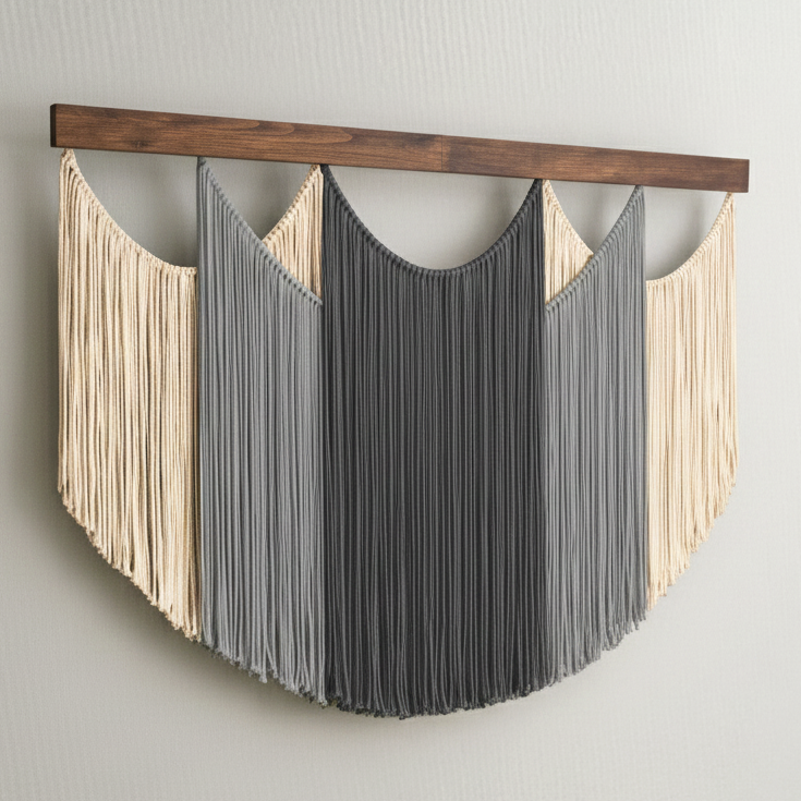 Soft Layers Wall Hanging macrame cord for boho wall decor V29