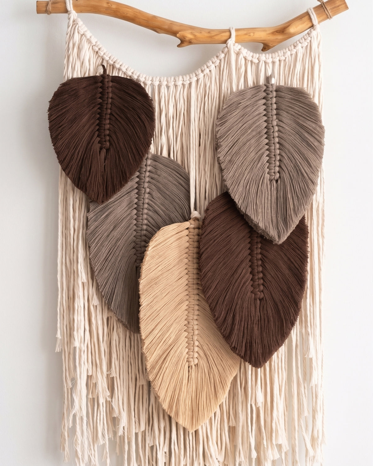 Macrame Leaf Wall Hanging Macrame for Boho Wall Decor L01