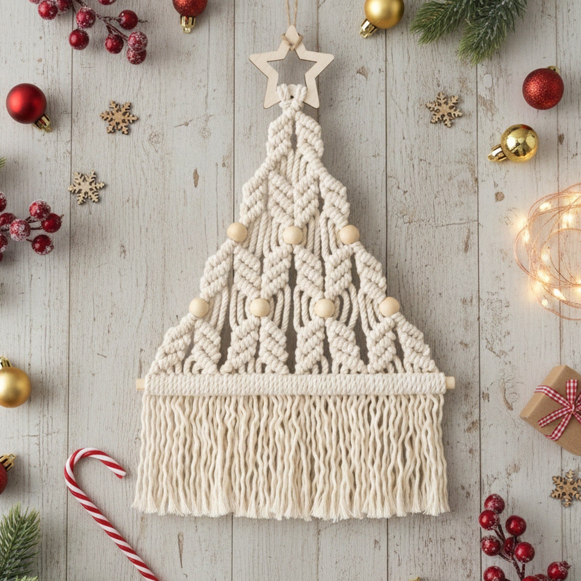 Macrame Christmas Tree Pattern Macrame for DIY Holiday Decor P20