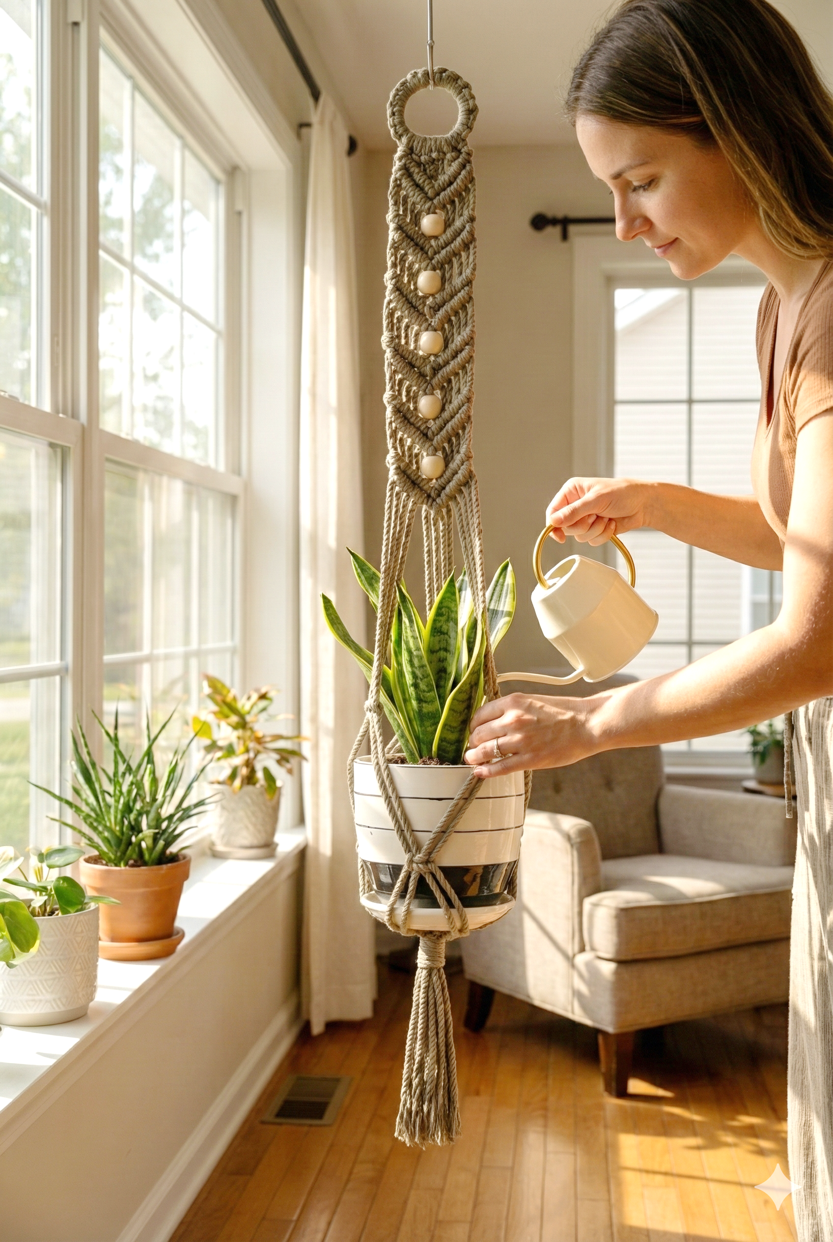 Macrame Plant Hanger Pattern for boho decor P34
