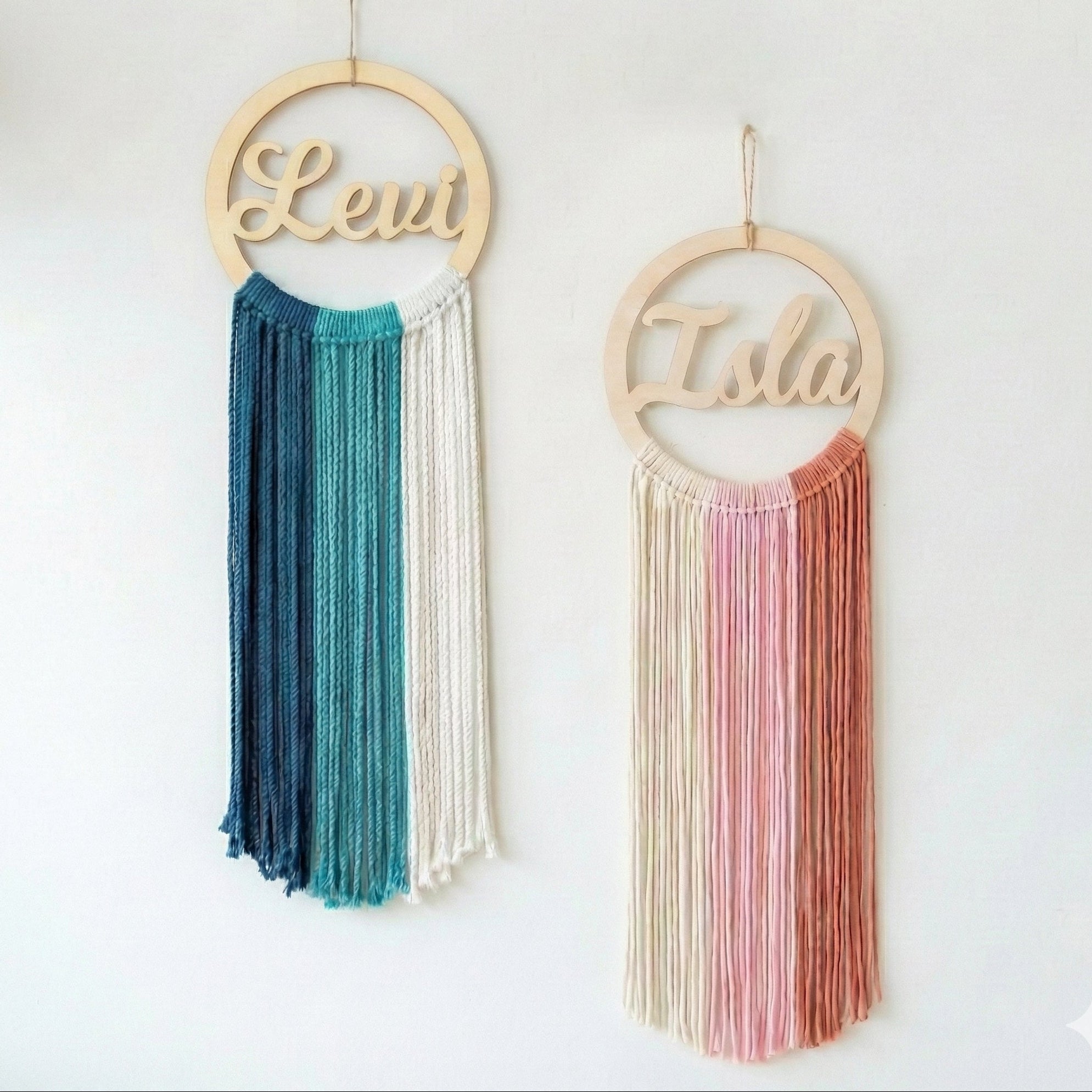 Personalized Name Sign Macrame Wall Hanging for Baby Room W08