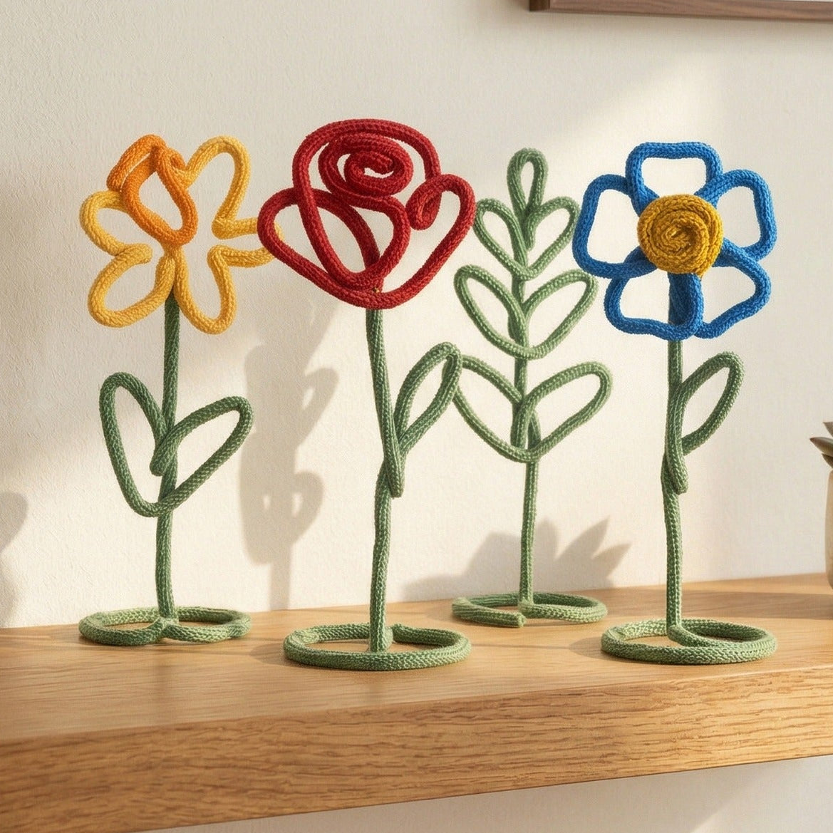 Flower Table Decor Wood Modern Home Decor for Table Styling U42