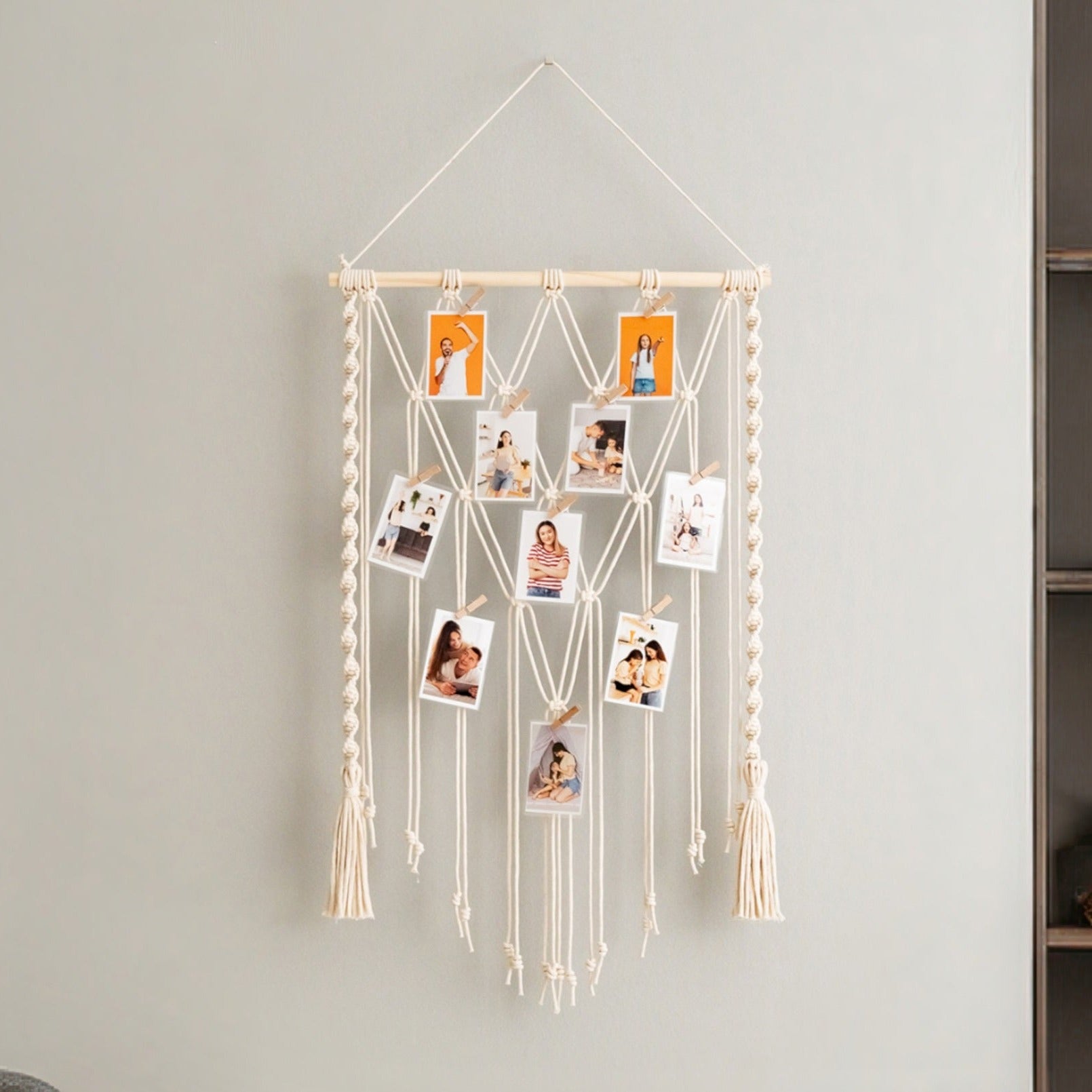 Macrame Photo Holder for Stylish Memory Display