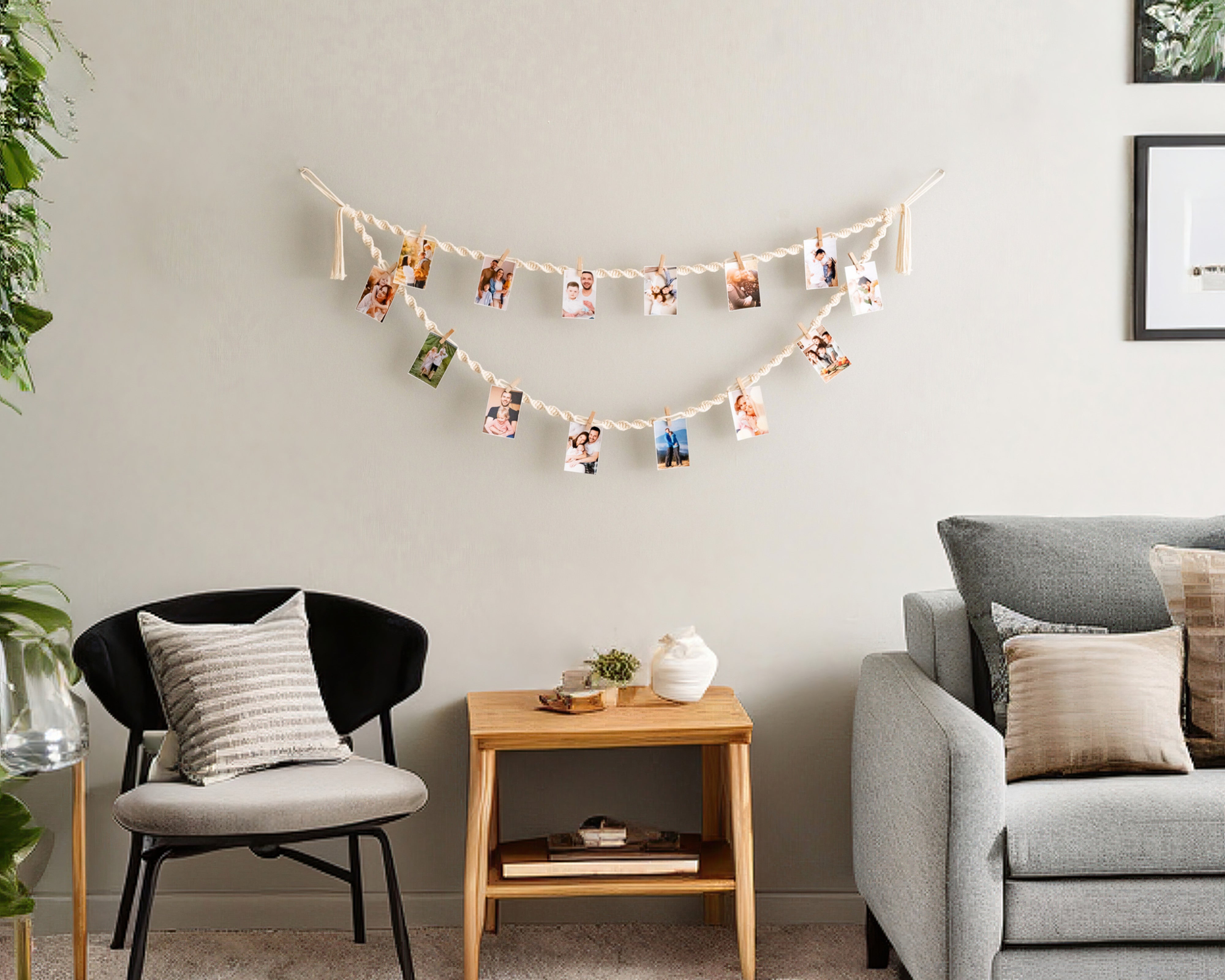 Macrame Photo Hanger macrame cord for Photo Wall Decor I78