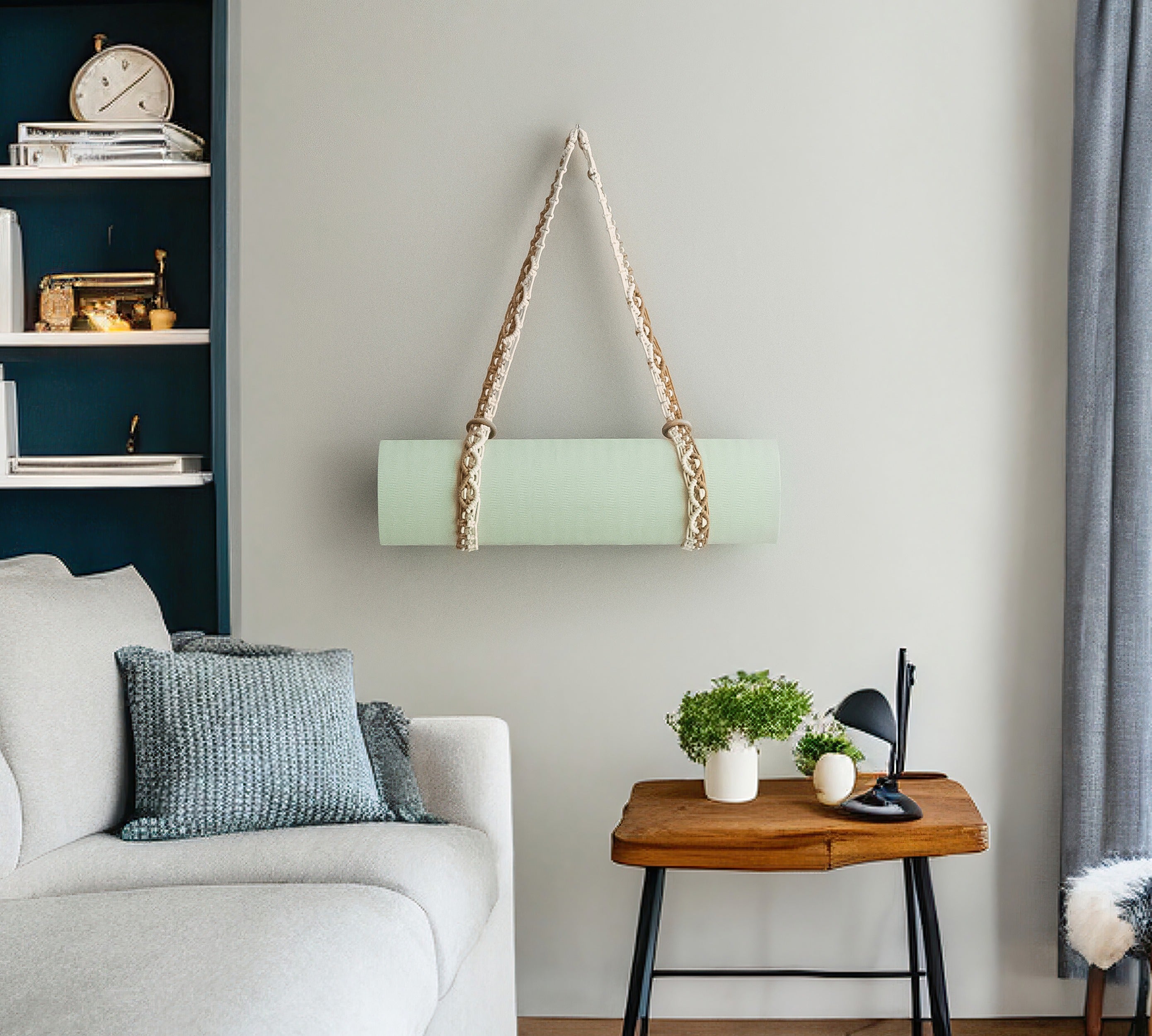 Macrame Yoga Mat Strap for Boho Home Decor and Yoga Mat Carrier I86