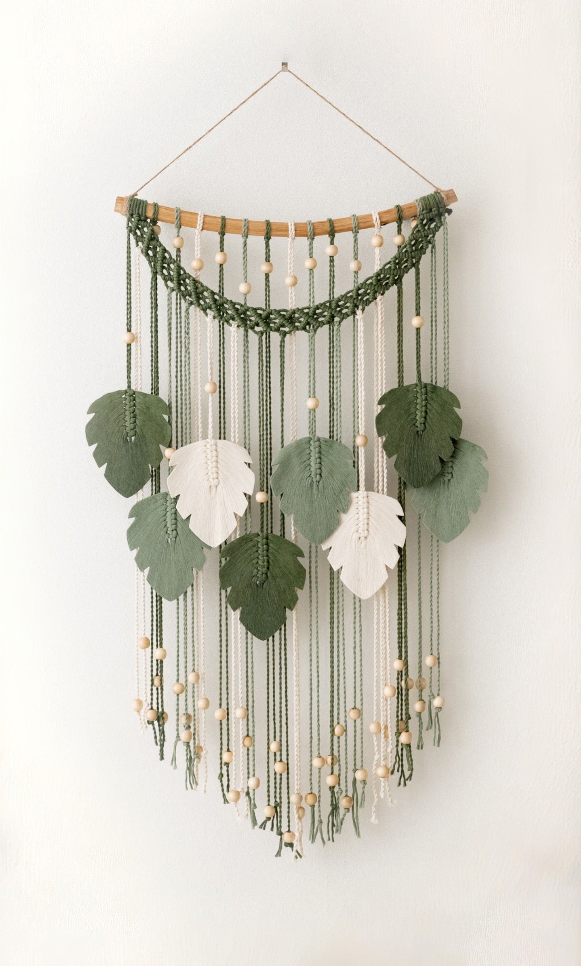Macrame Wall Hanging Easy – Raindrop Leaf Decor L22