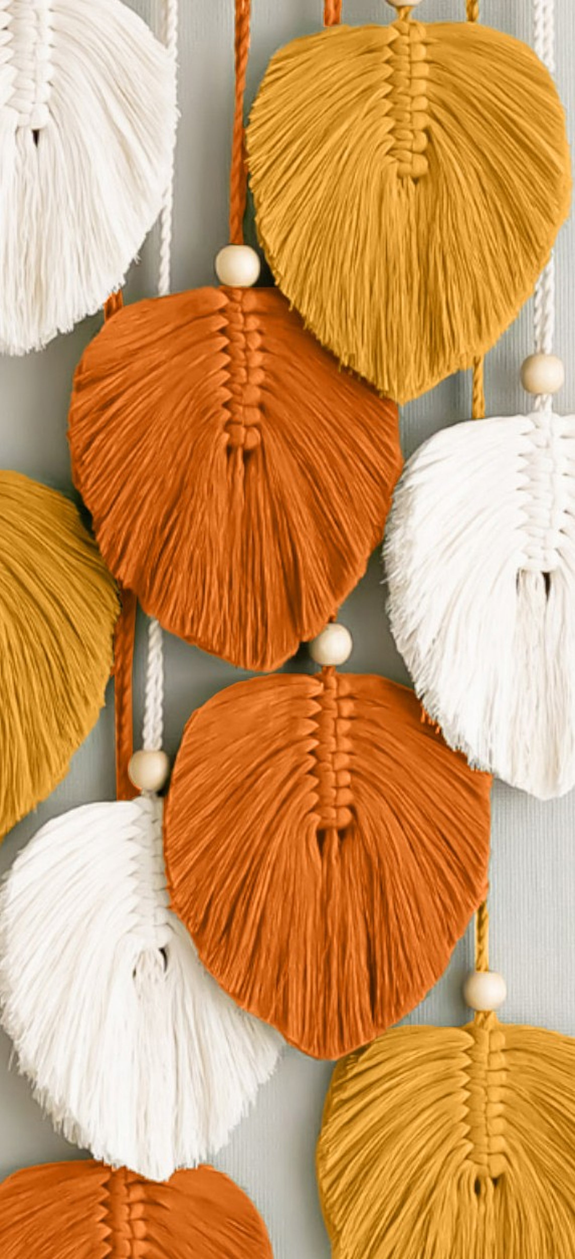 Macrame Leaf Wall Hanging macrame for Boho Wall Decor and Home Styling L40