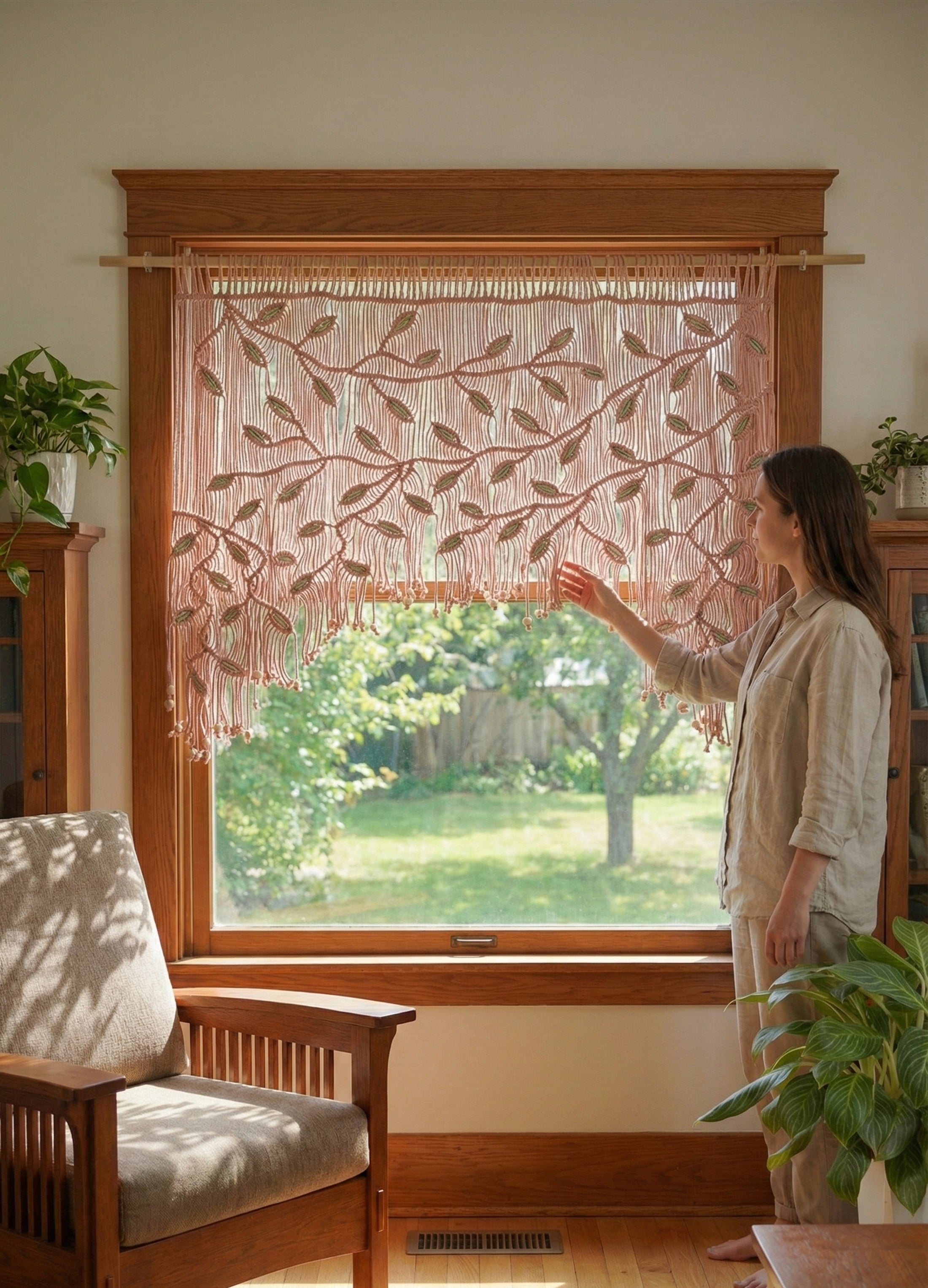 Macrame Curtain macrame cord for boho wall decor and minimalist style C18