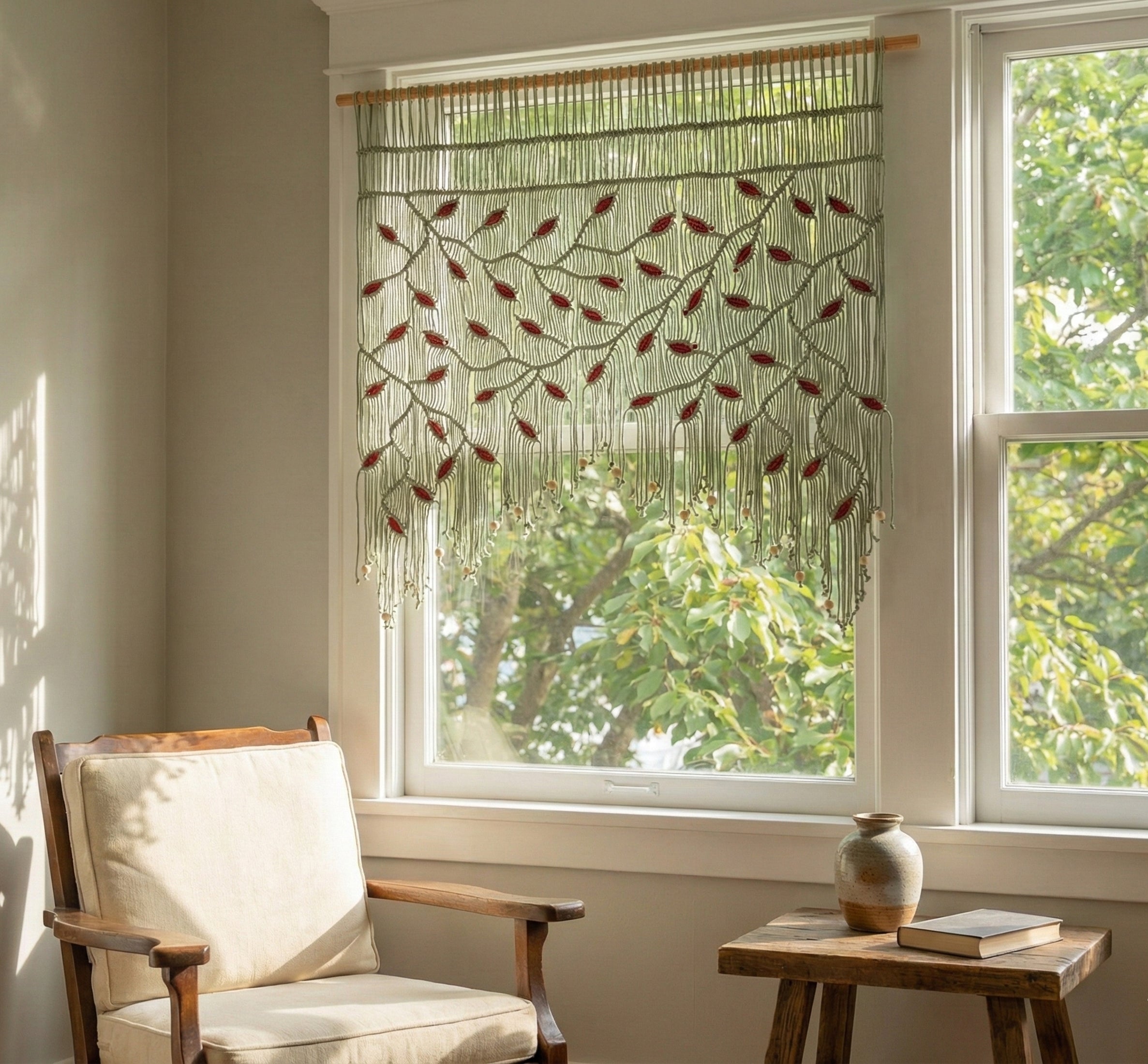 Macrame Curtain macrame cord for boho wall decor and minimalist style C18