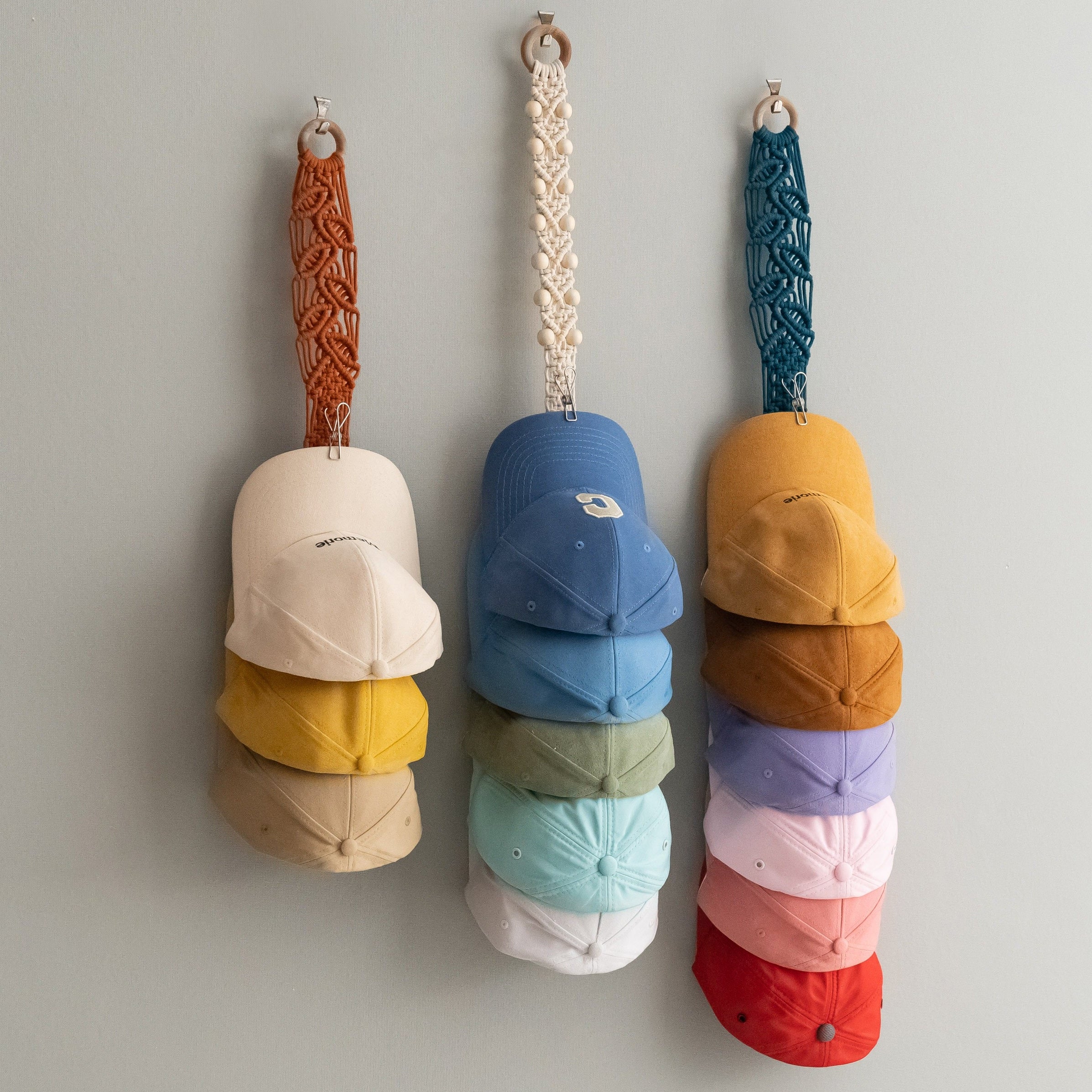 Macrame Cap Hanger macrame cord for Hat Hanger Wall Decor I11
