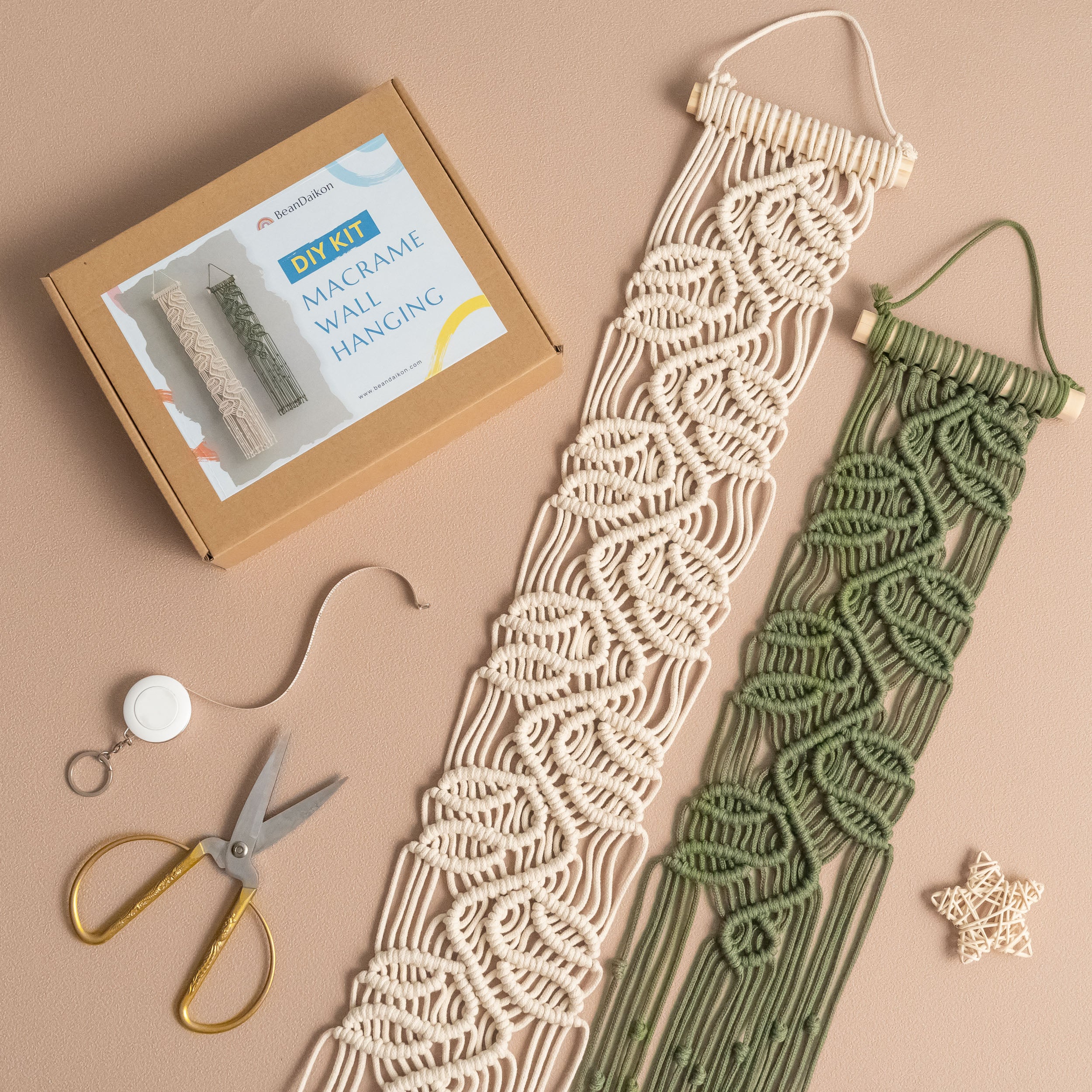 Macrame Wall Hanging DIY Kit For Stylish Boho Home Decor