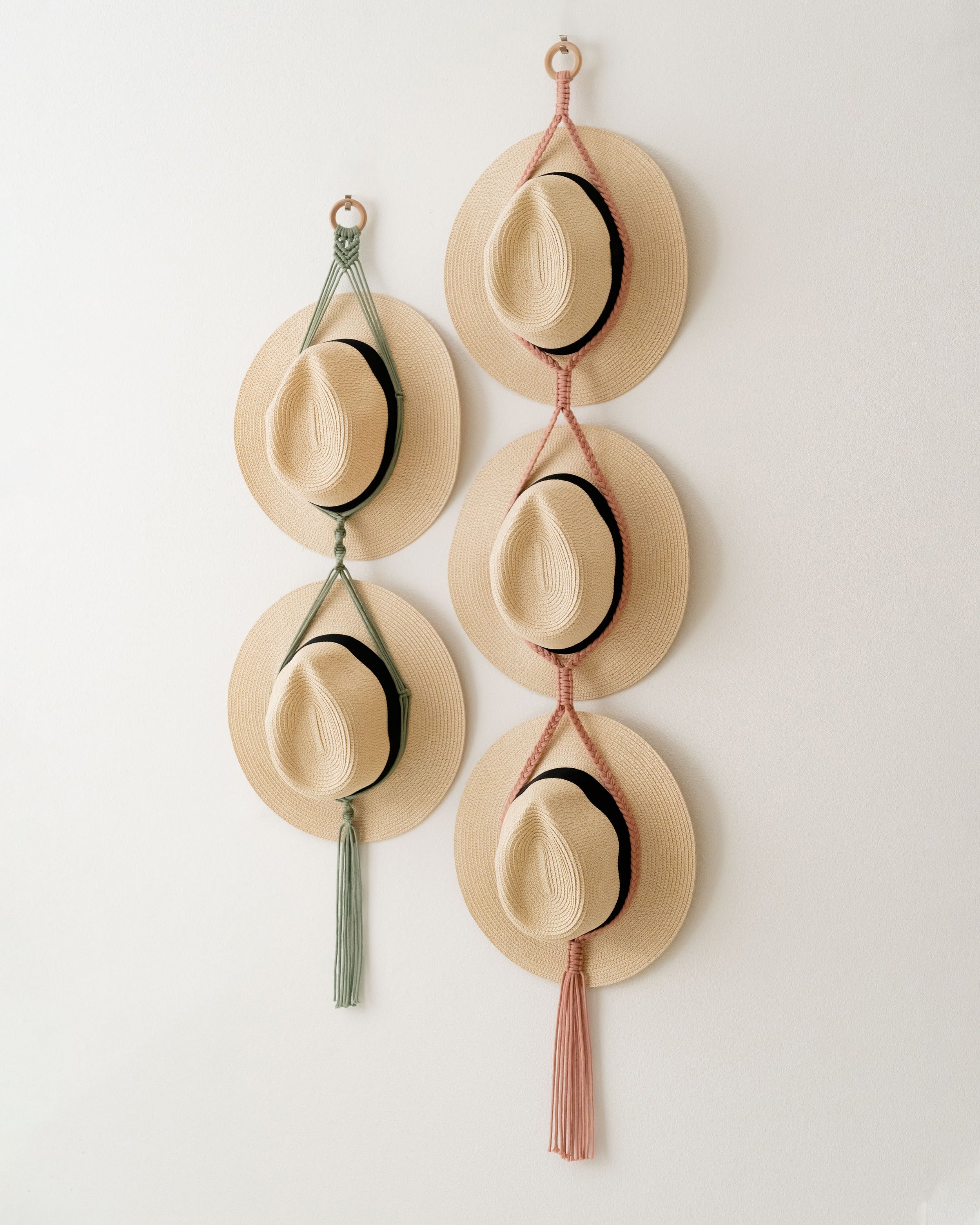 Macrame Hat Hanger For Modern Boho Room Organizer