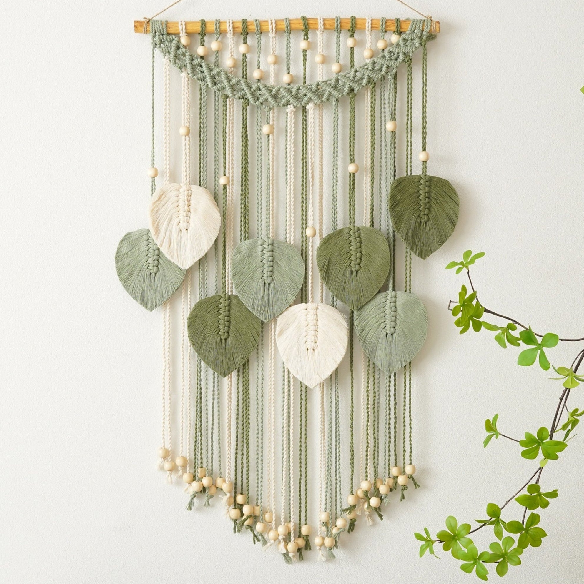 Macrame Raindrop Leaves macrame for boho macrame wall decor L22