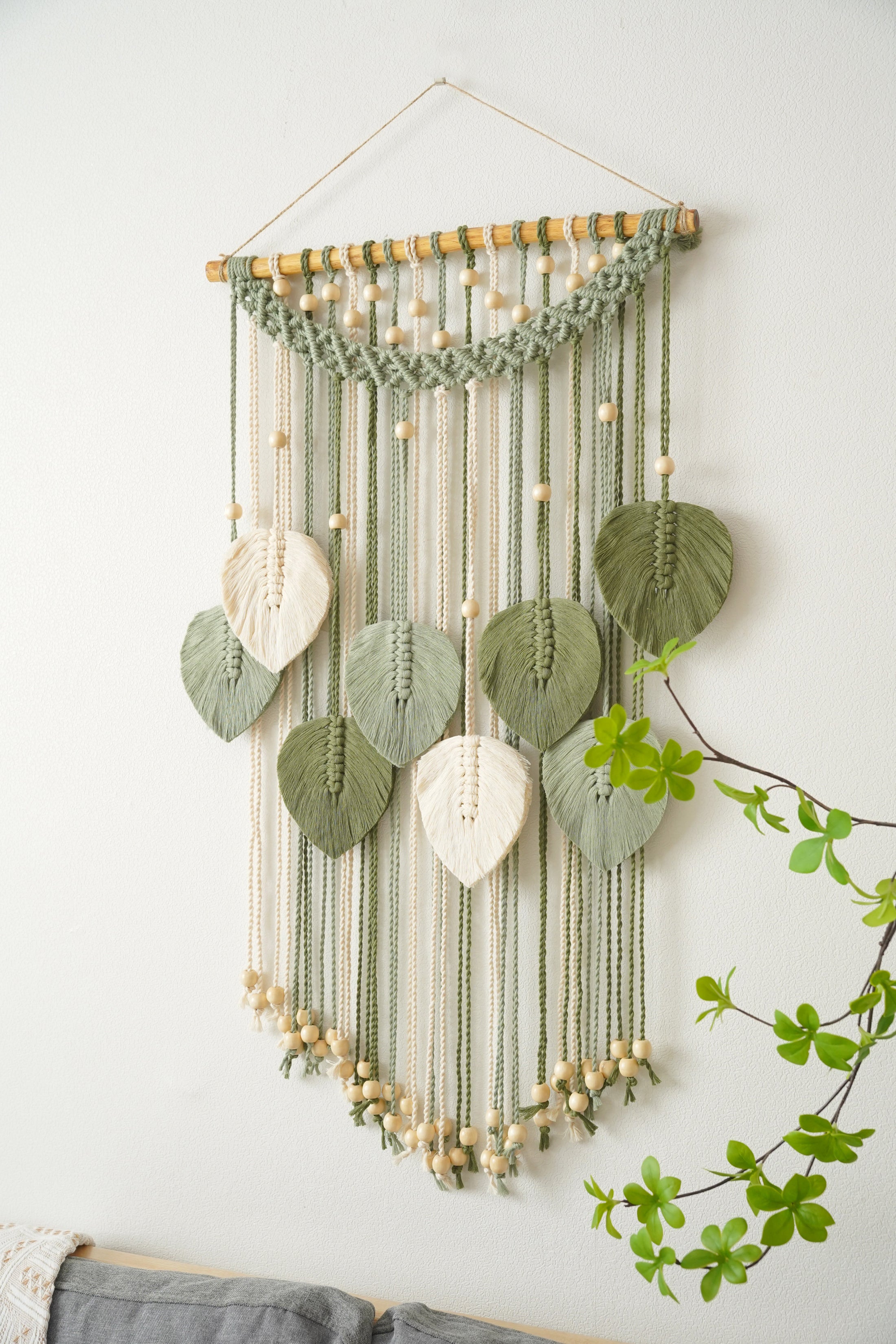 Monstera Leaf Wall Hanging for Rustic Boho Decor