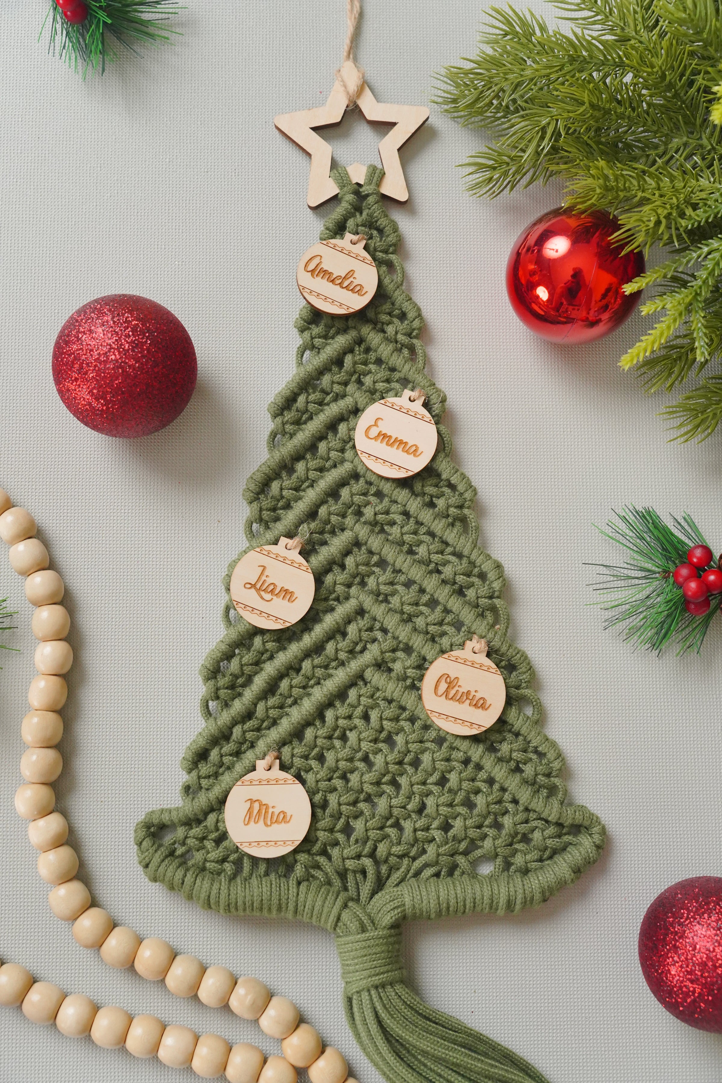 Macrame Christmas Tree Pattern for Christmas Craft DIY and Decor P52