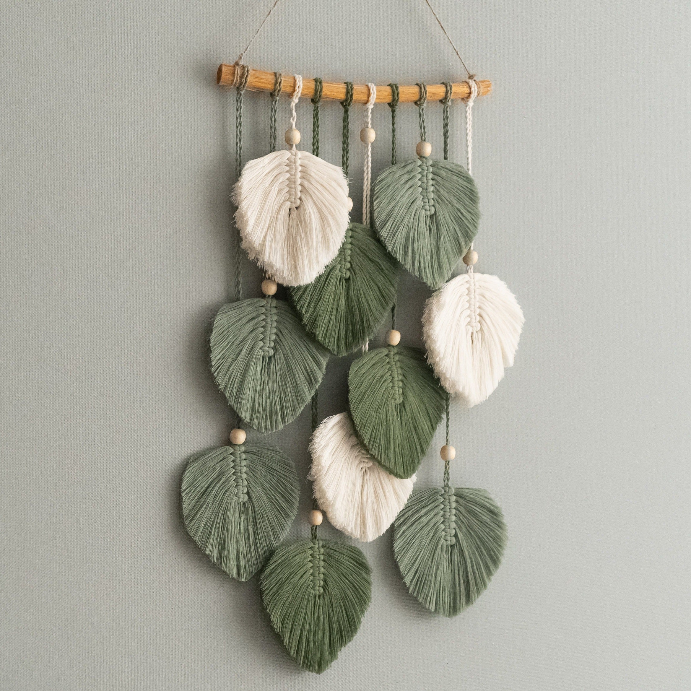 Boho Wall Decor - Cotton Macrame Leaf Wall Hanging L40