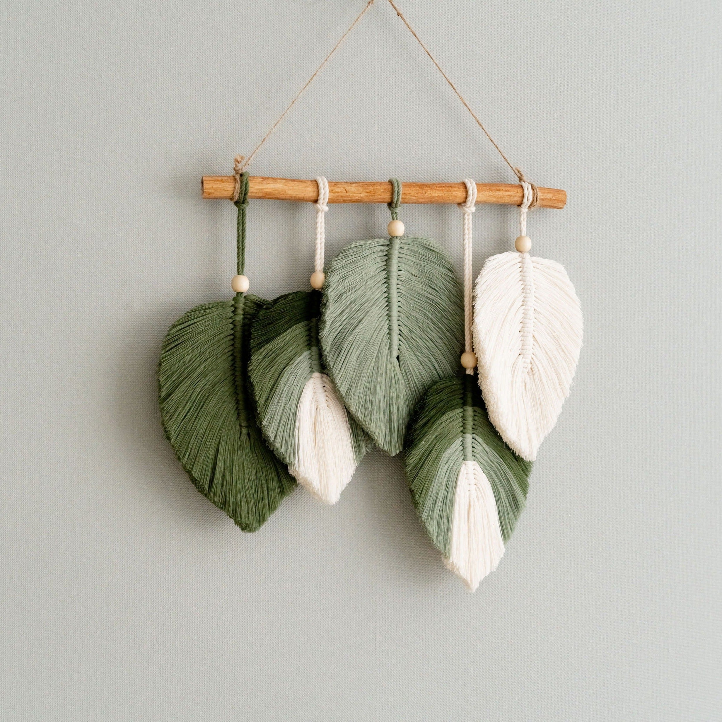 Macrame Leaves Wall Hanging For Living Room Decor