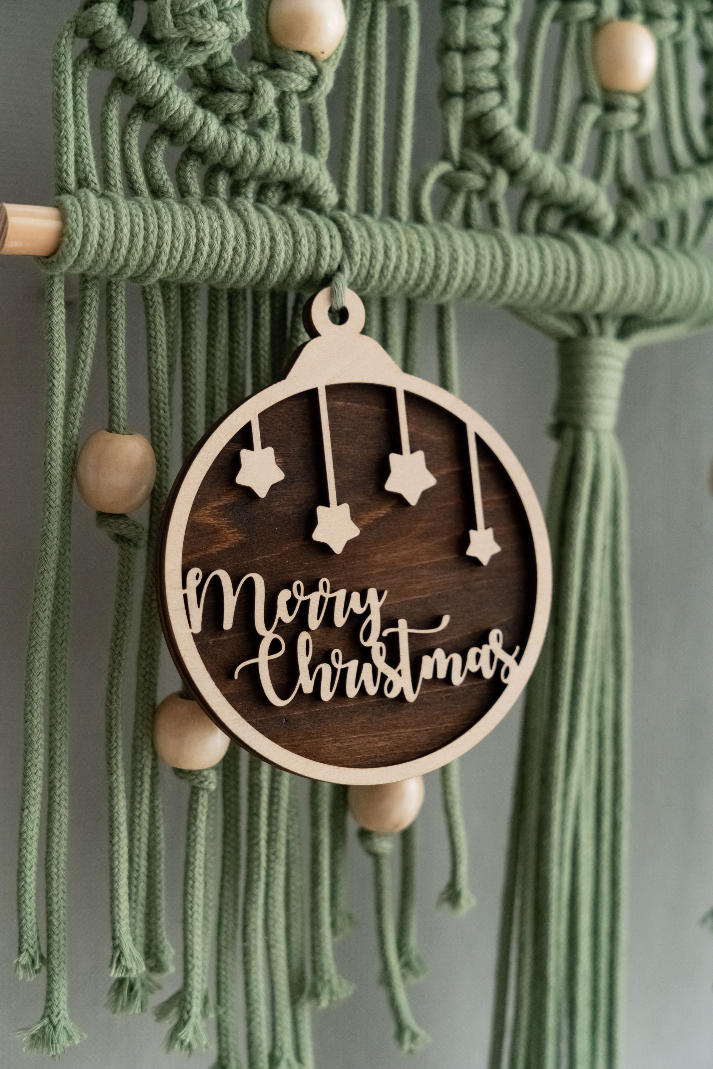 Holiday Macrame Christmas Tree Wall Hanging for Festive Decor