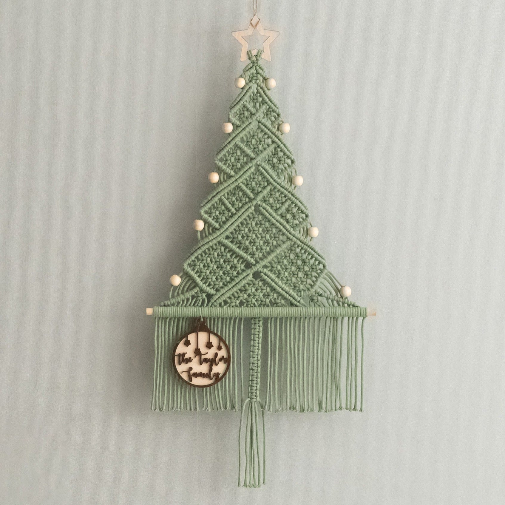 Macrame Christmas Tree Wall Hanging for Boho Christmas Decor X33