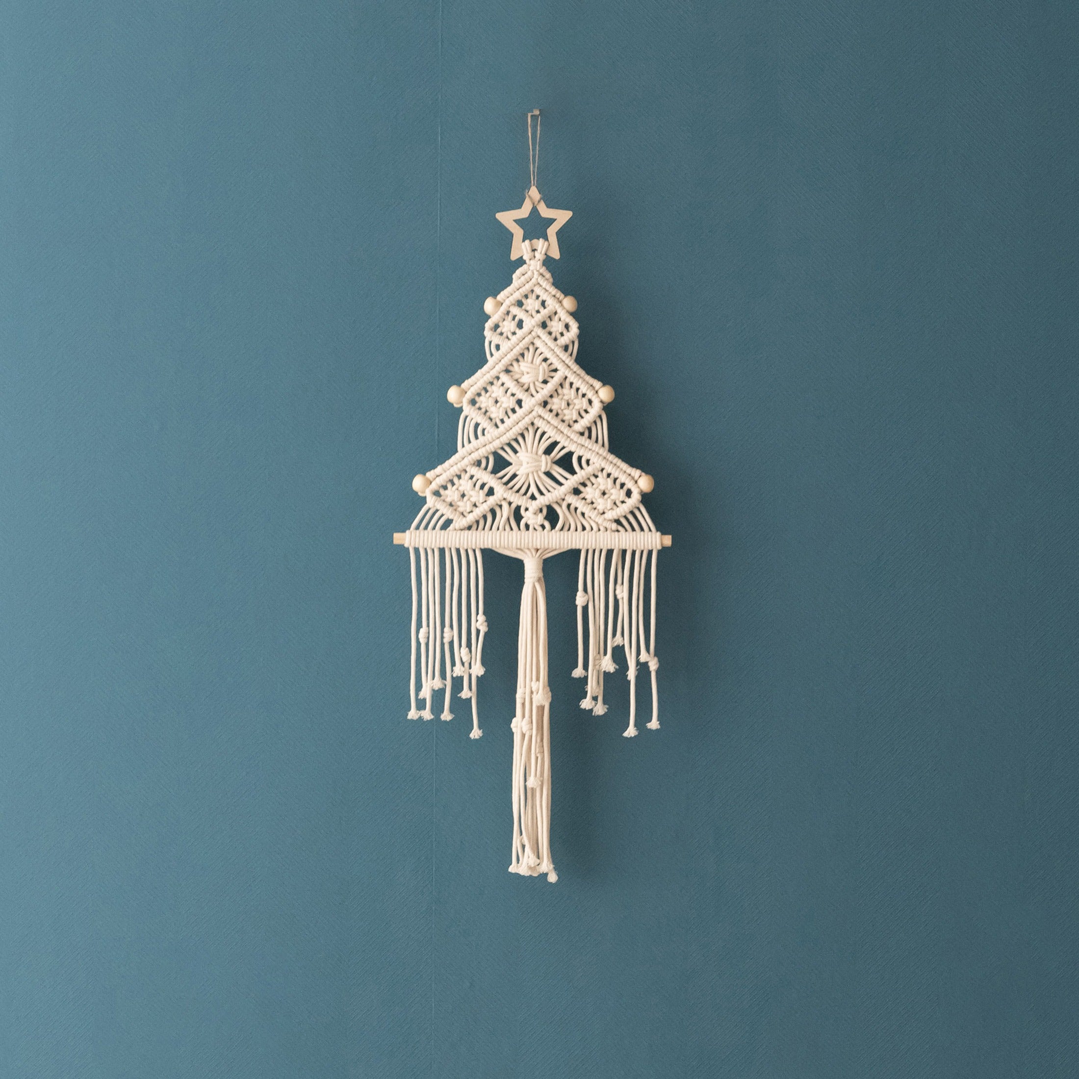 Macrame Christmas Tree Wall Hanging – Boho Holiday Cotton Decor X32