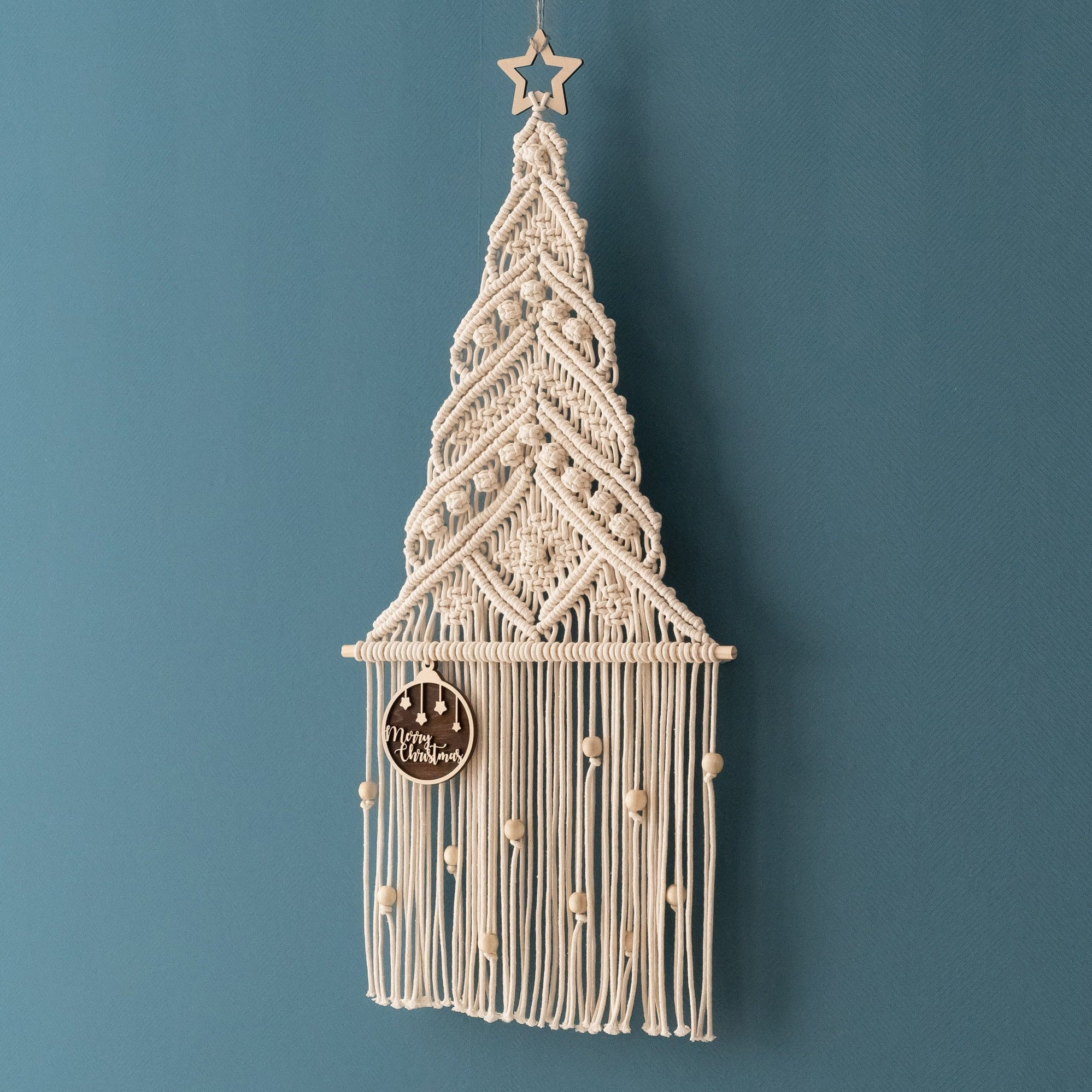 Macrame Christmas Tree Wall Hanging for Handmade Christmas Decor X47