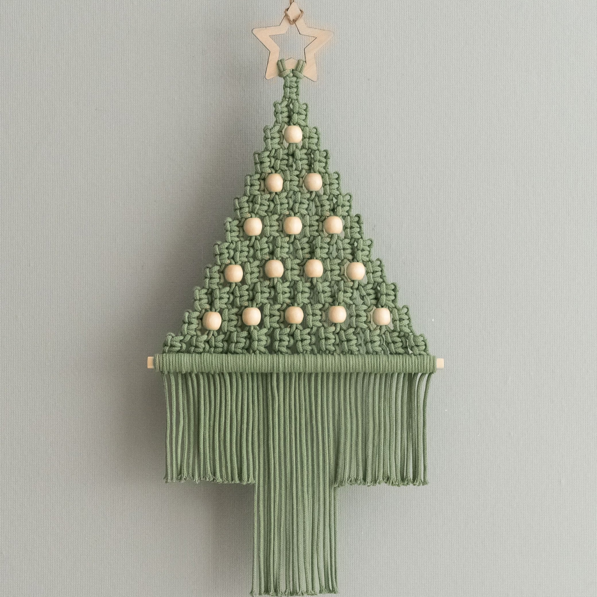 Festive Macrame Christmas Tree DIY Kit for Unique Holiday Wall Art