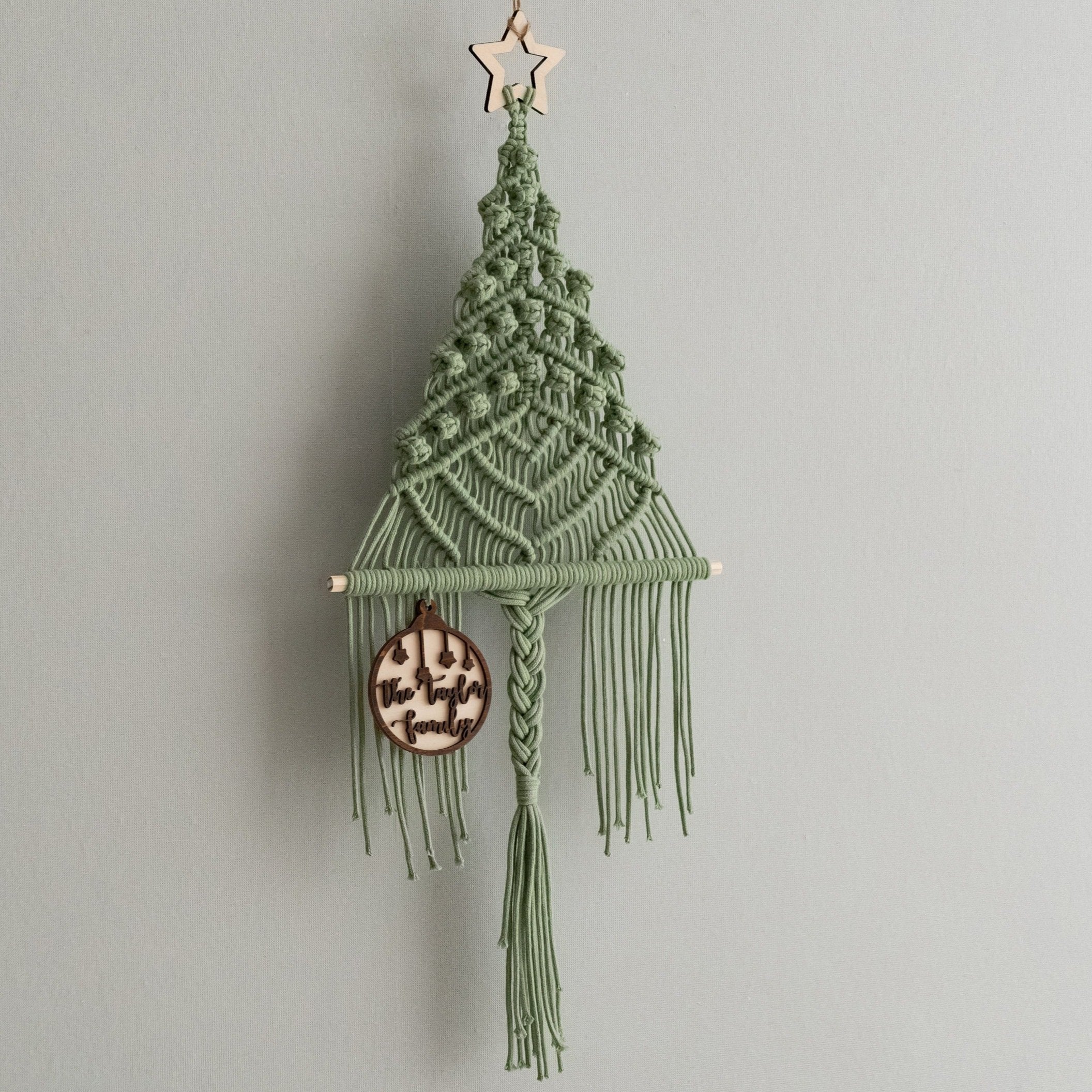 Macrame Christmas Tree Wall Art For Boho Holiday Decor