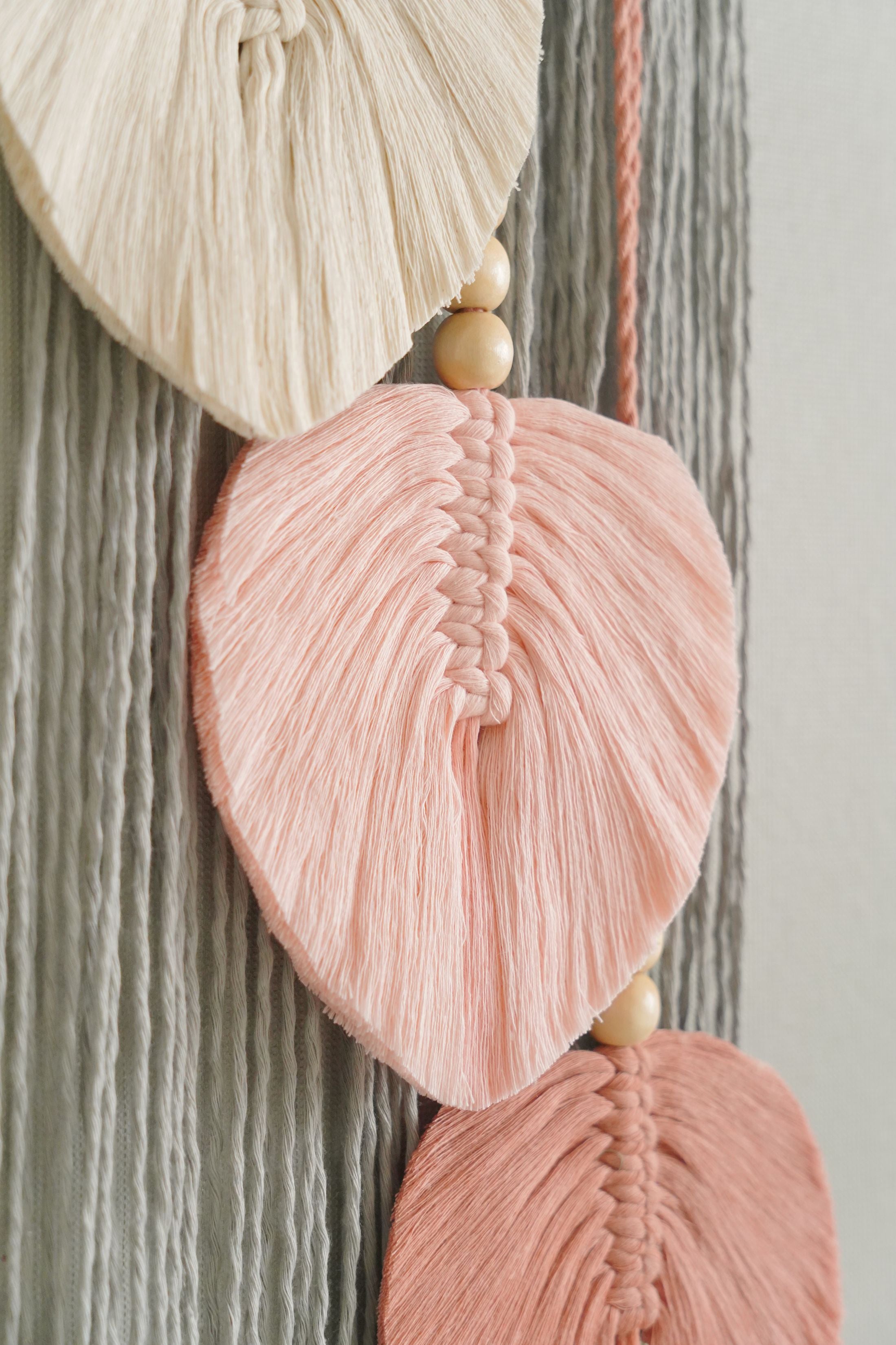 Macrame Leaves Wall Hanging For Living Room Decor