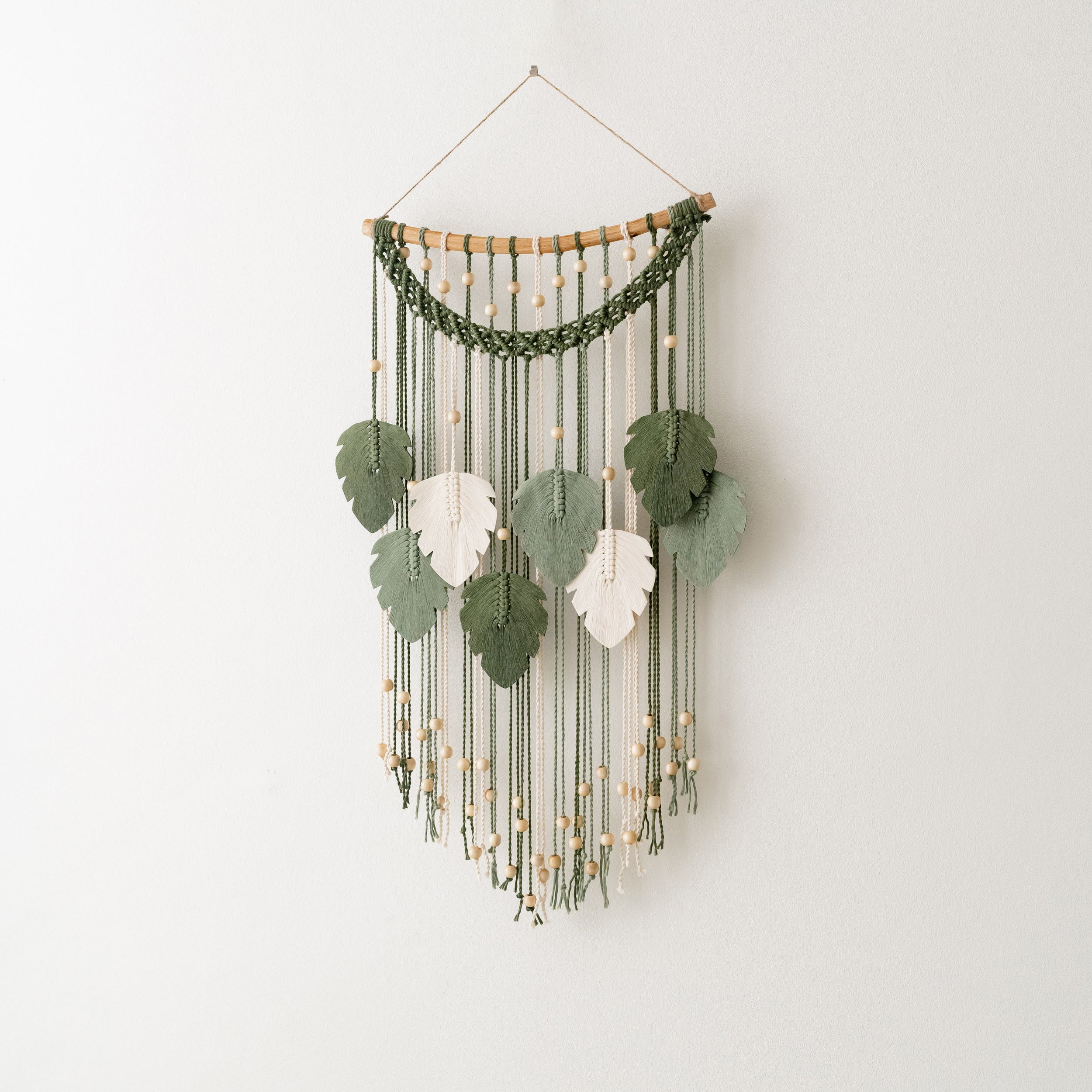 Monstera Leaf Wall Hanging for Rustic Boho Decor