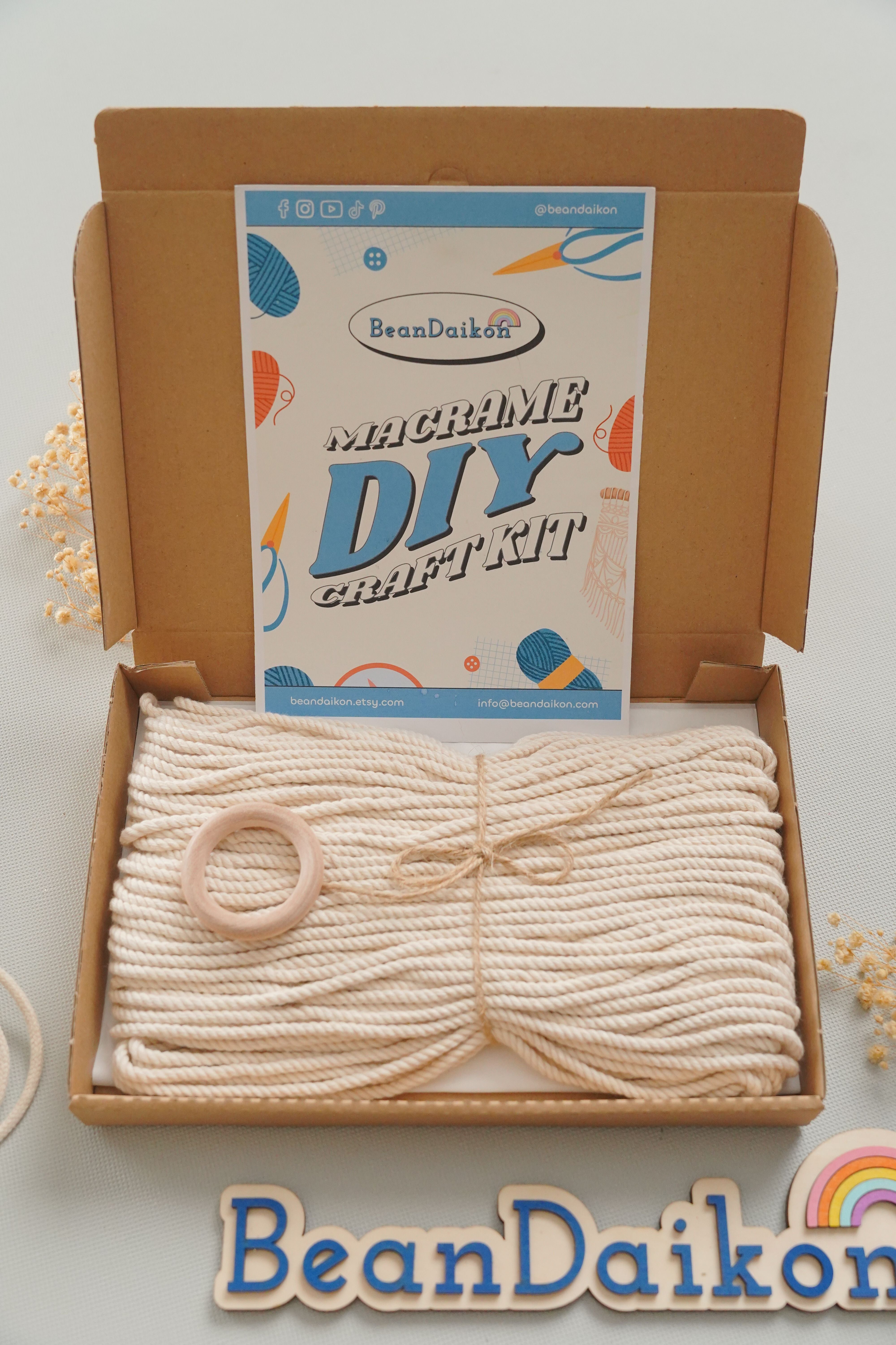 Macrame Plant Hanger DIY Kit macrame cord for boho decor K03