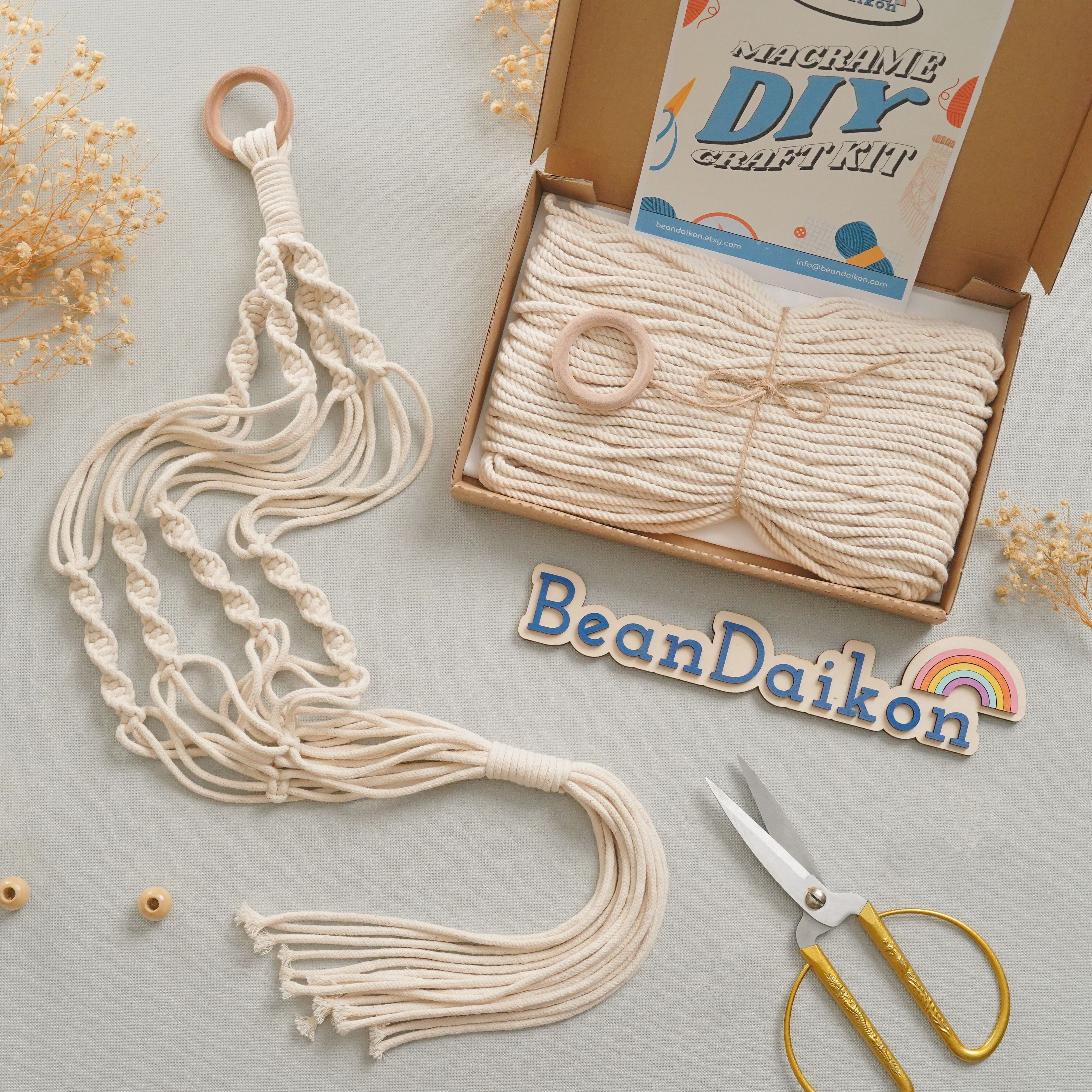 Macrame Plant Hanger – Cotton Cord Hanging Plant Holder P03