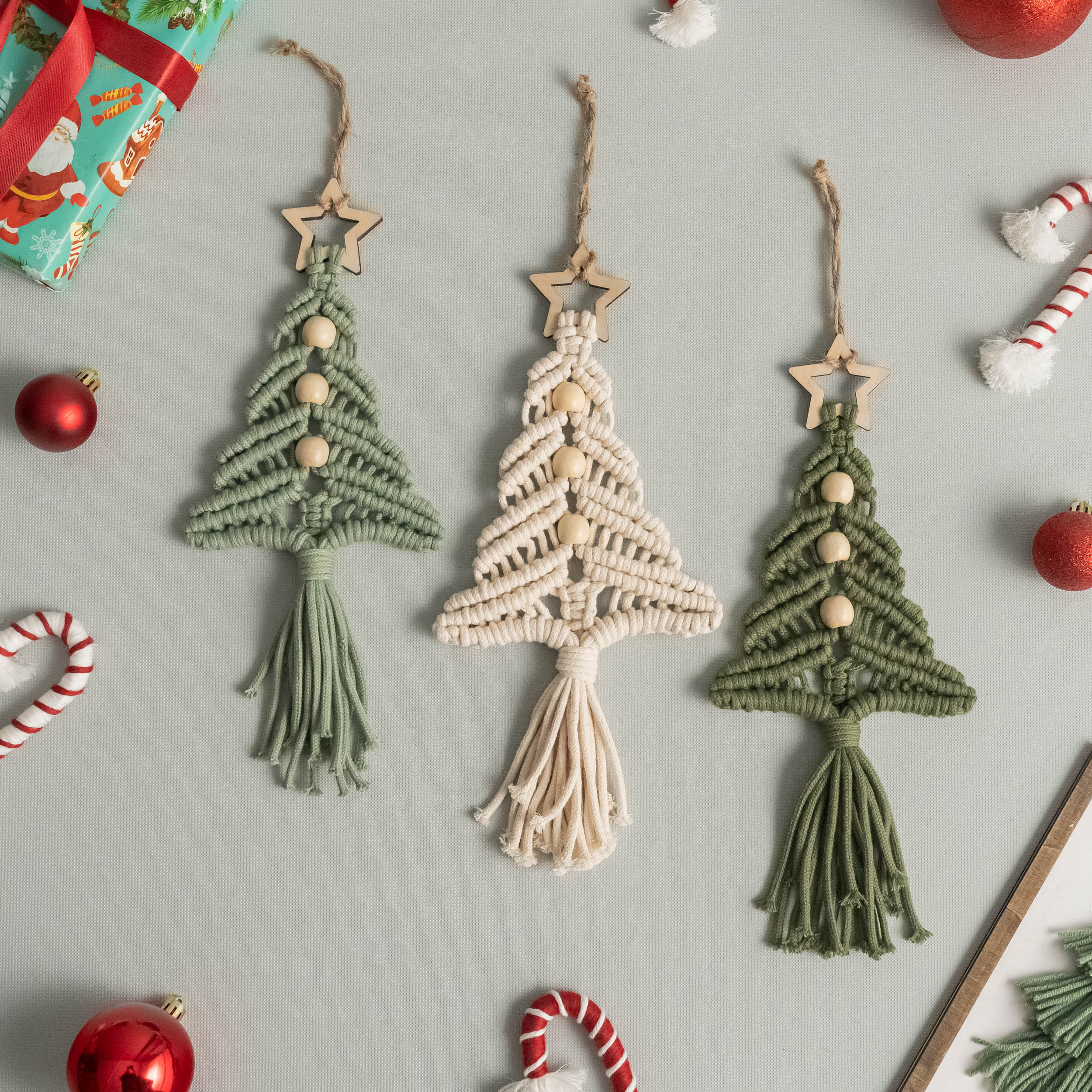 Macrame Christmas Tree DIY Kit macrame cord for wall decor K63