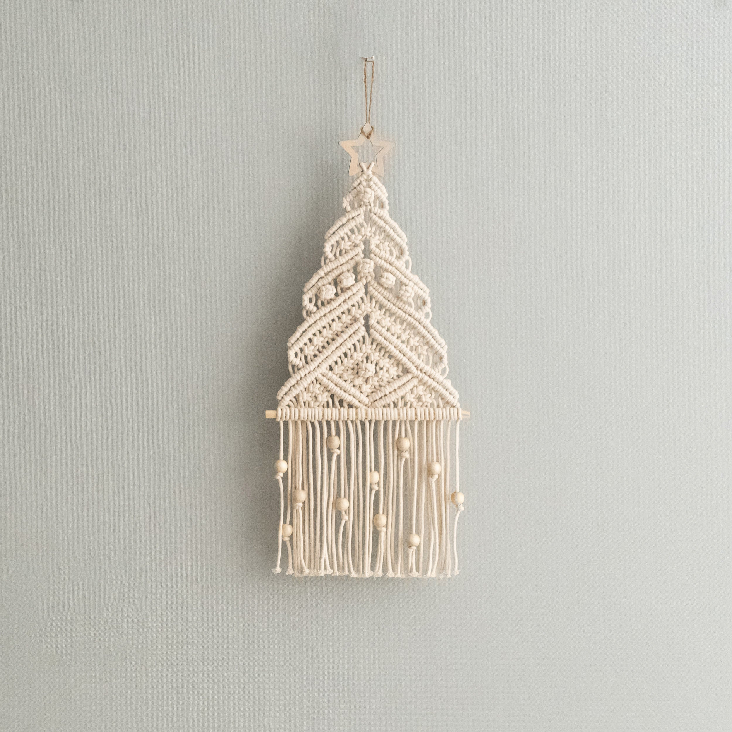 DIY Boho Christmas Tree Macrame Kit for Festive Wall Art