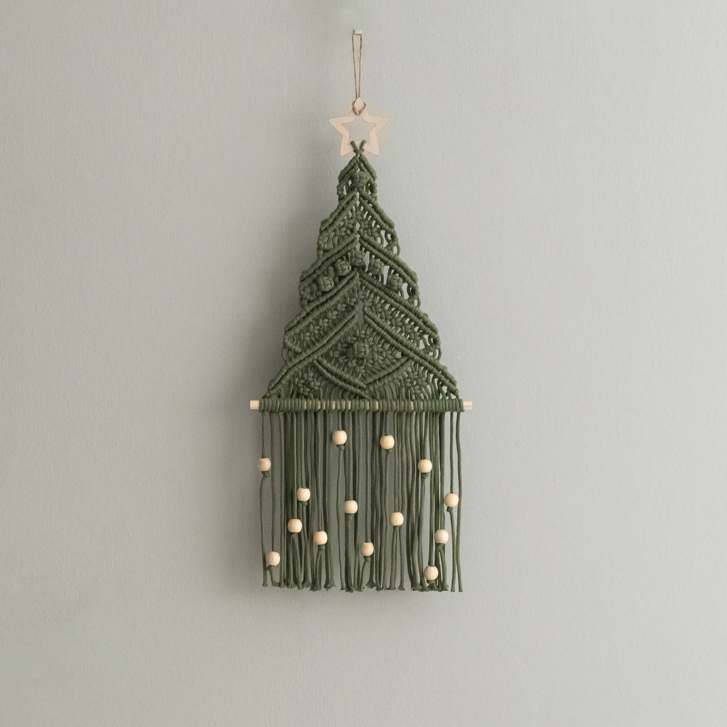 DIY Boho Christmas Tree Macrame Kit for Festive Wall Art