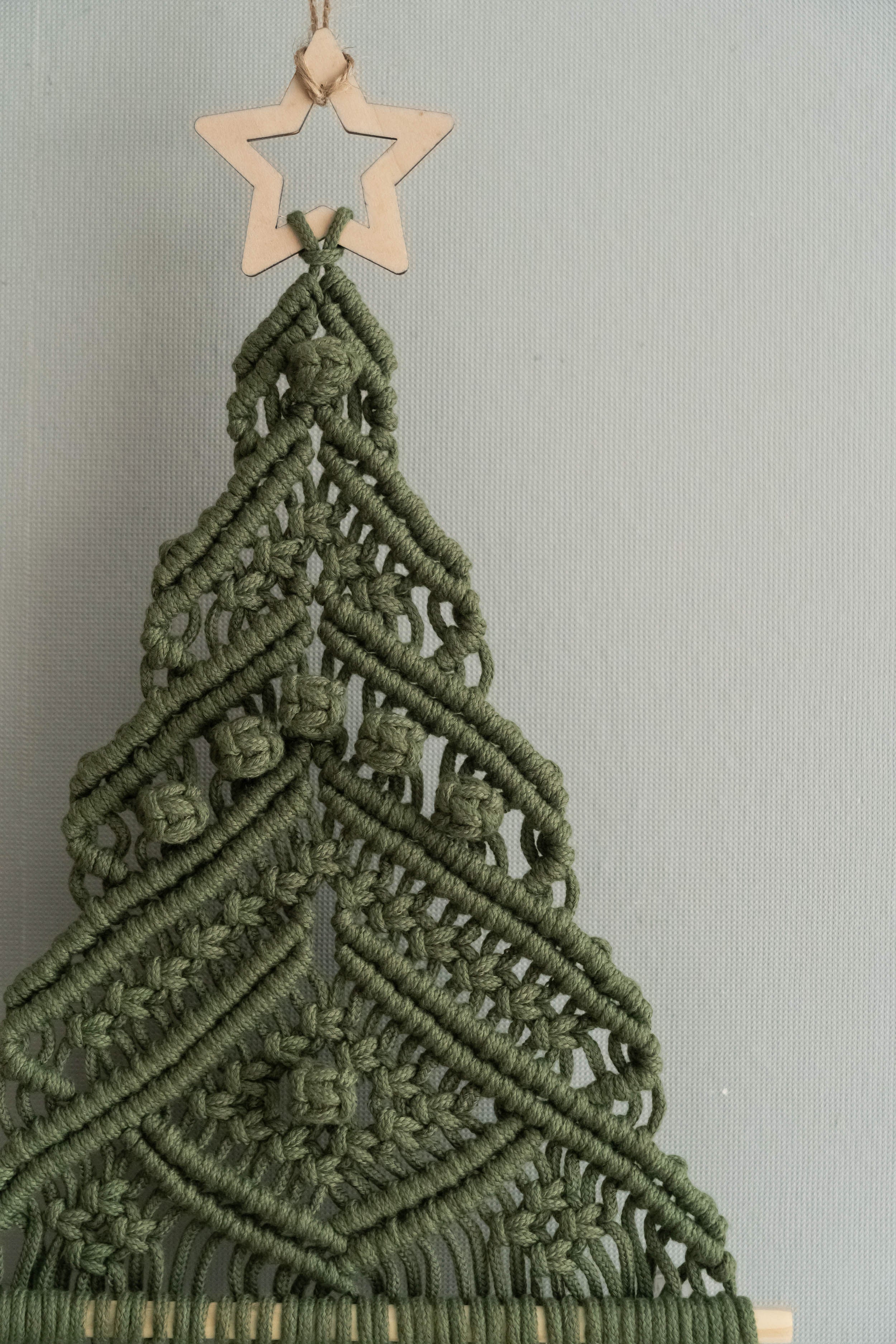 DIY Boho Christmas Tree Macrame Kit for Festive Wall Art