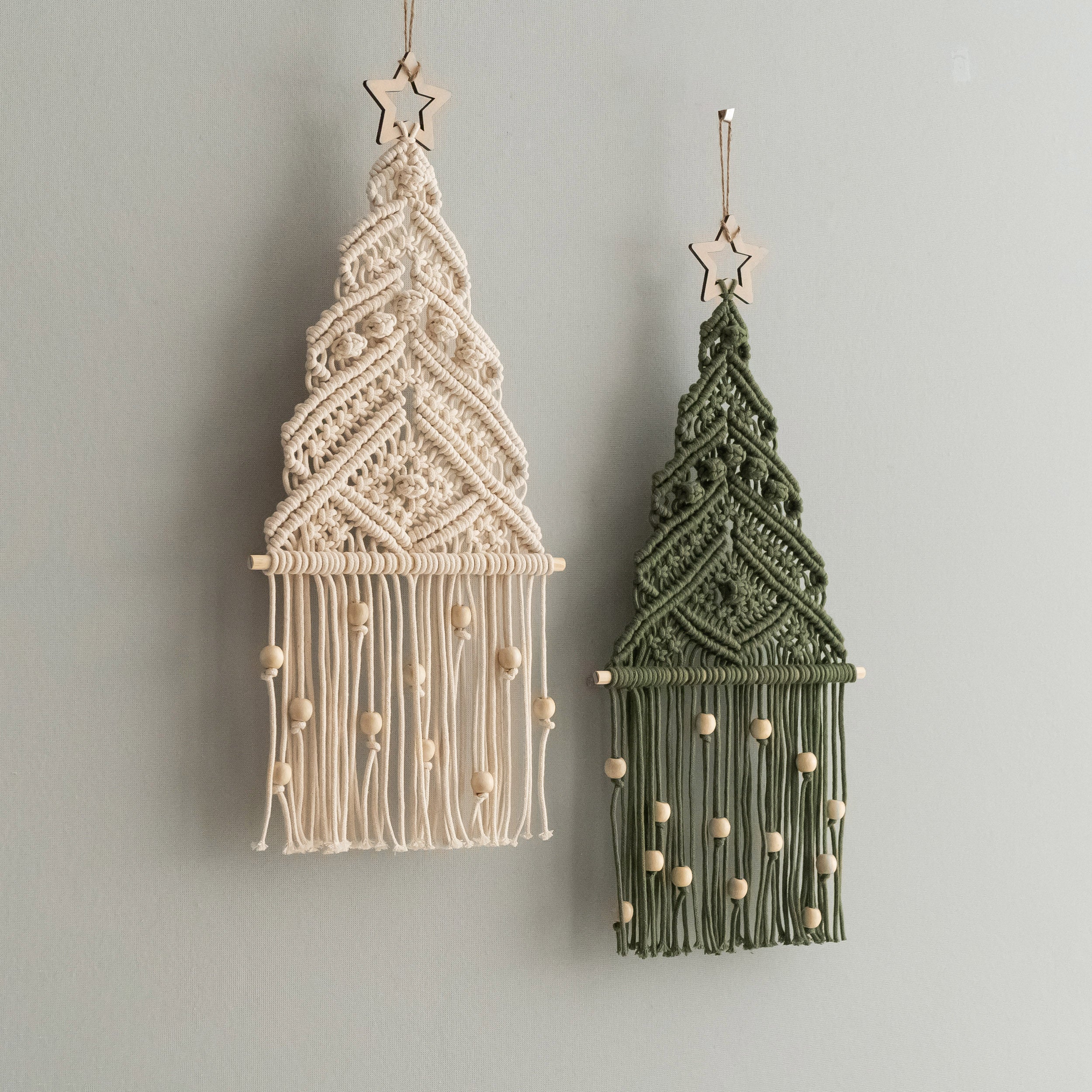 DIY Boho Christmas Tree Macrame Kit for Festive Wall Art