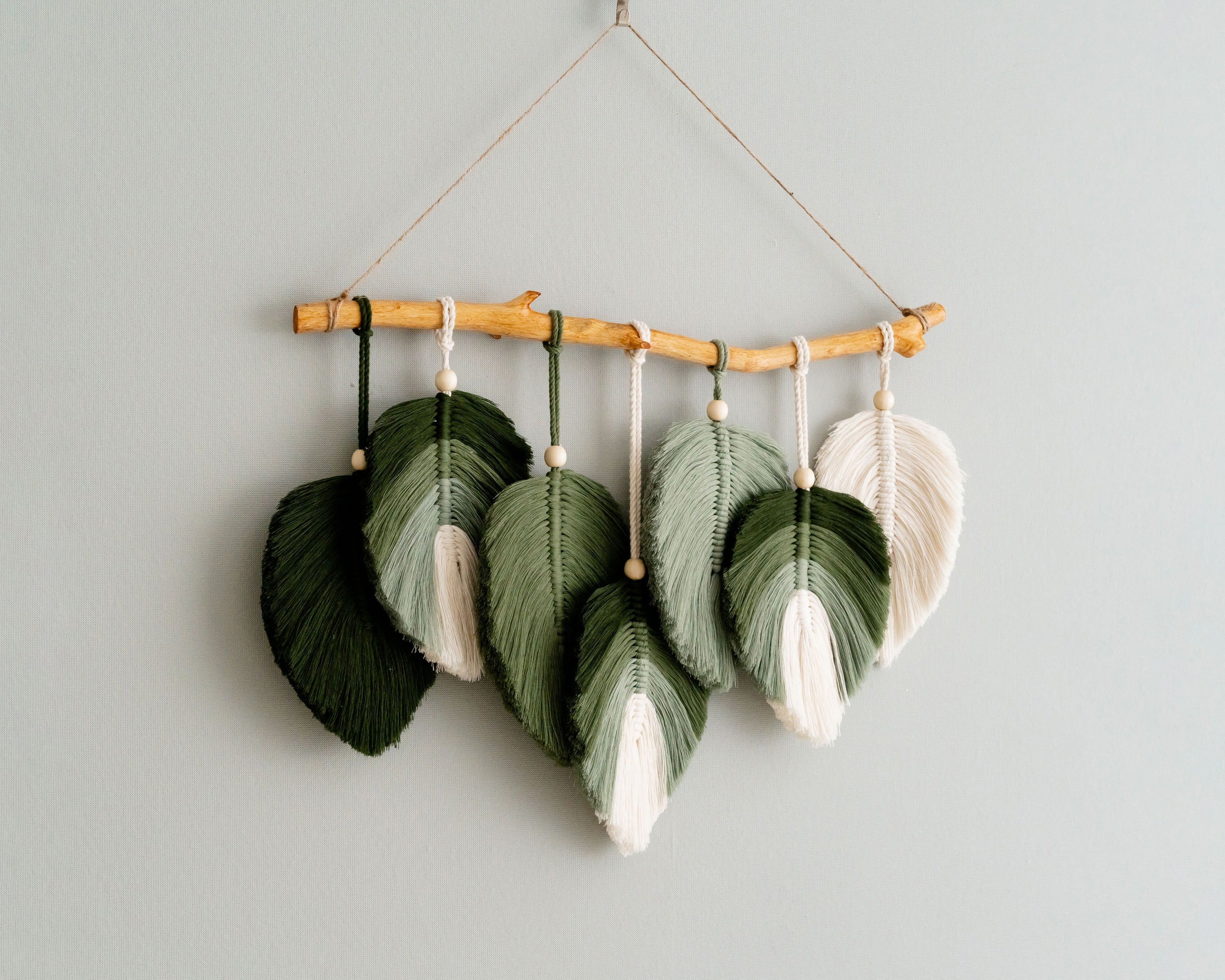 Macrame Leaves Wall Hanging For Living Room Decor