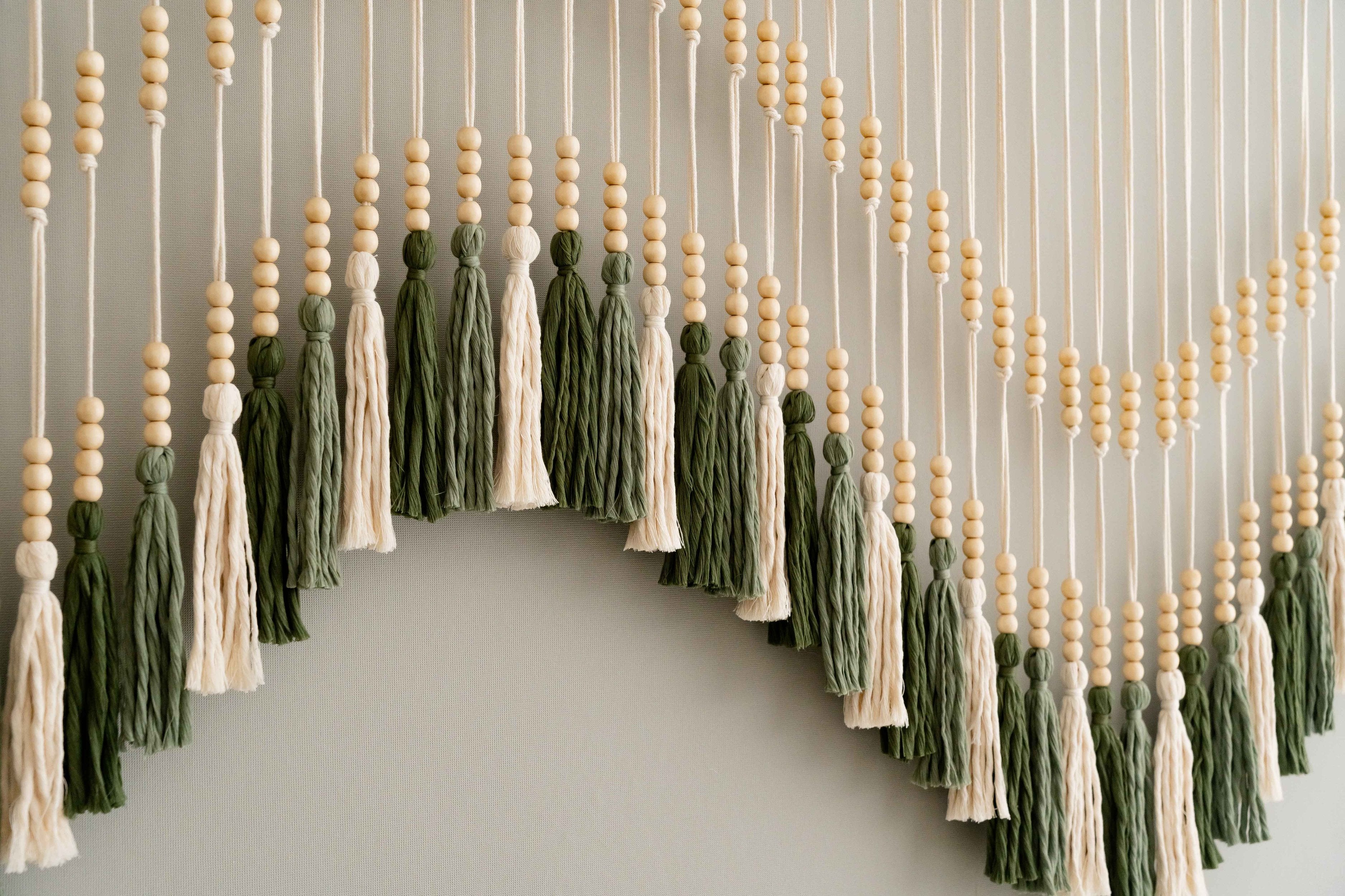 Macrame Tassel Fiber Wall Hanging For Bohemian Home Decor