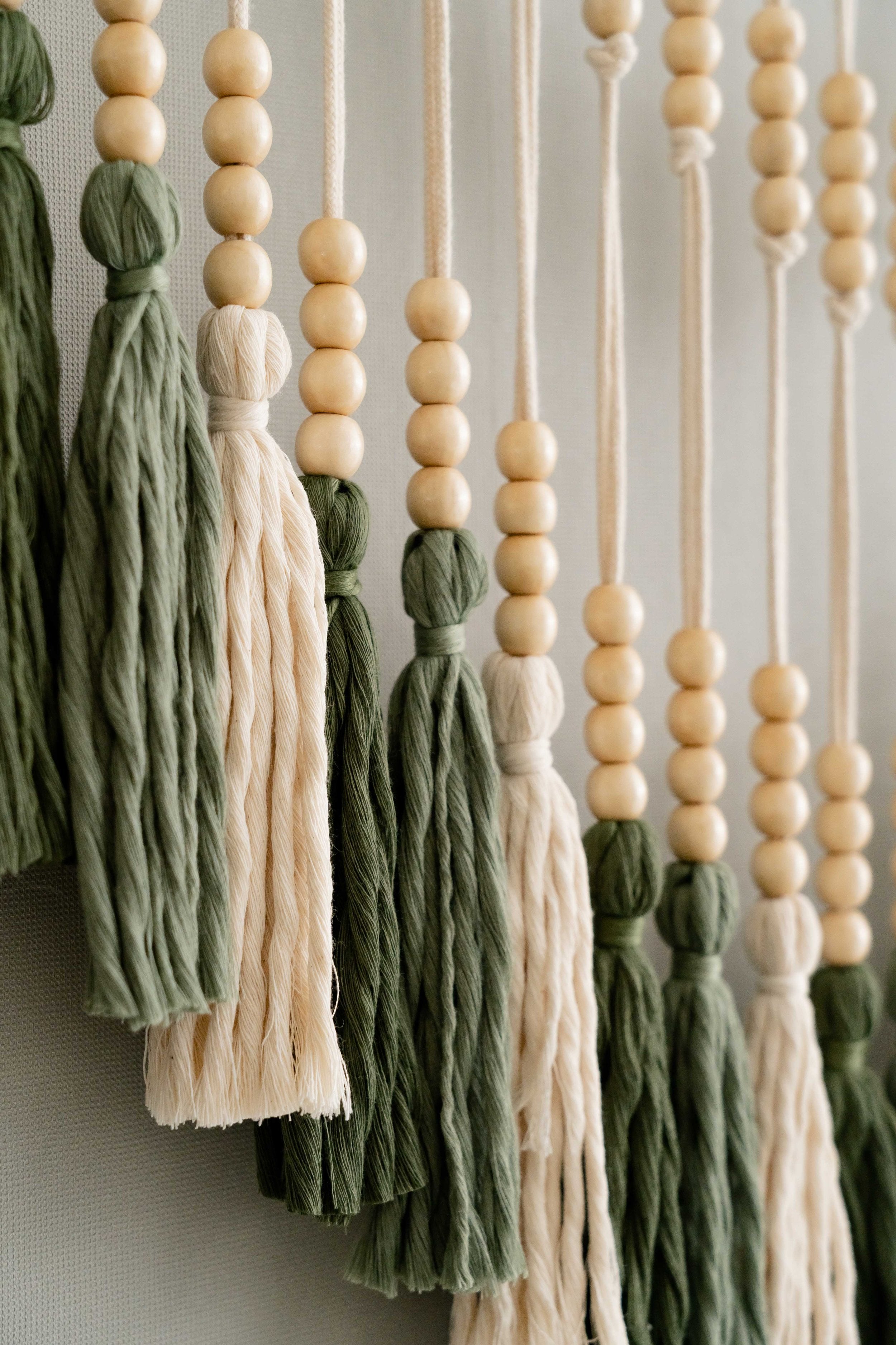 Tassel Fiber Wall Art for Rustic Home Decor