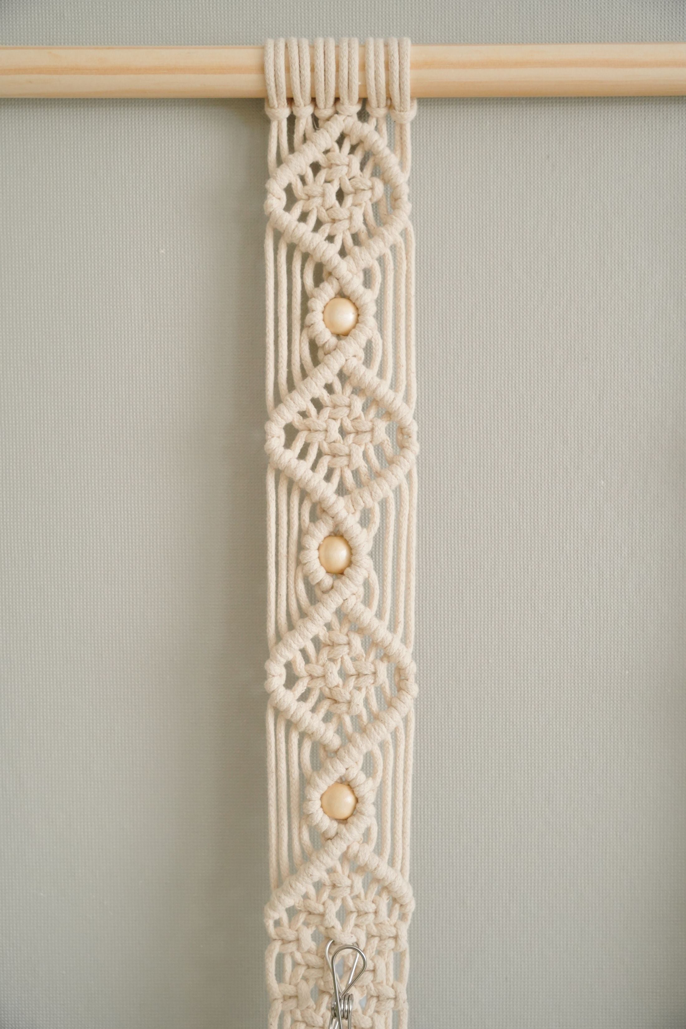 Macrame Cap Holder For Stylish Wall Cap Display And Storage